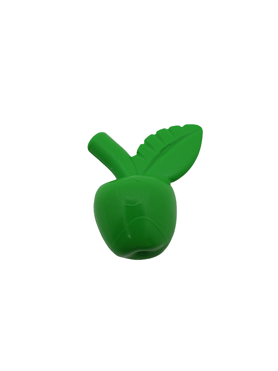 NEU Apfel mit Blatt mediumgrün