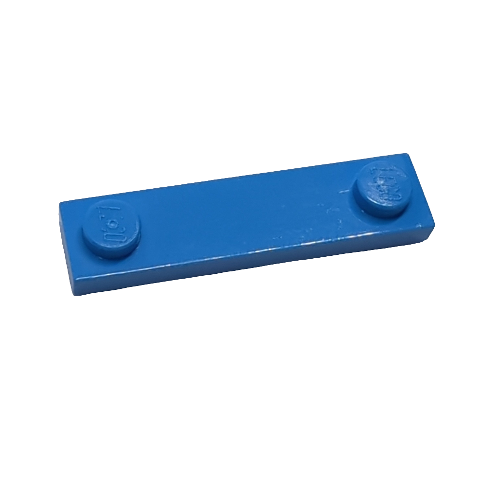1x4 modifizierte Fliese mit Nut mit 2 Noppen außen dunkelazur dark azure