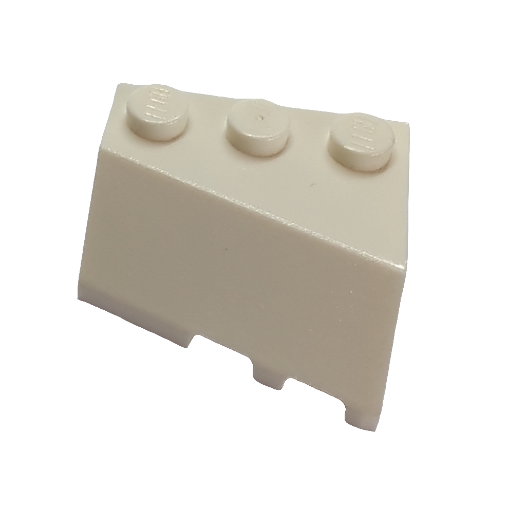 3x3 Dachstein / Keil abgeschrägt links weiß white