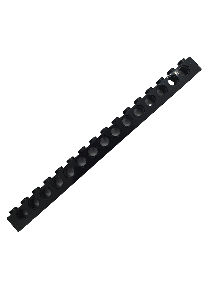 NEU Technik, Stein 1 x 16 mit Pinlöchern schwarz