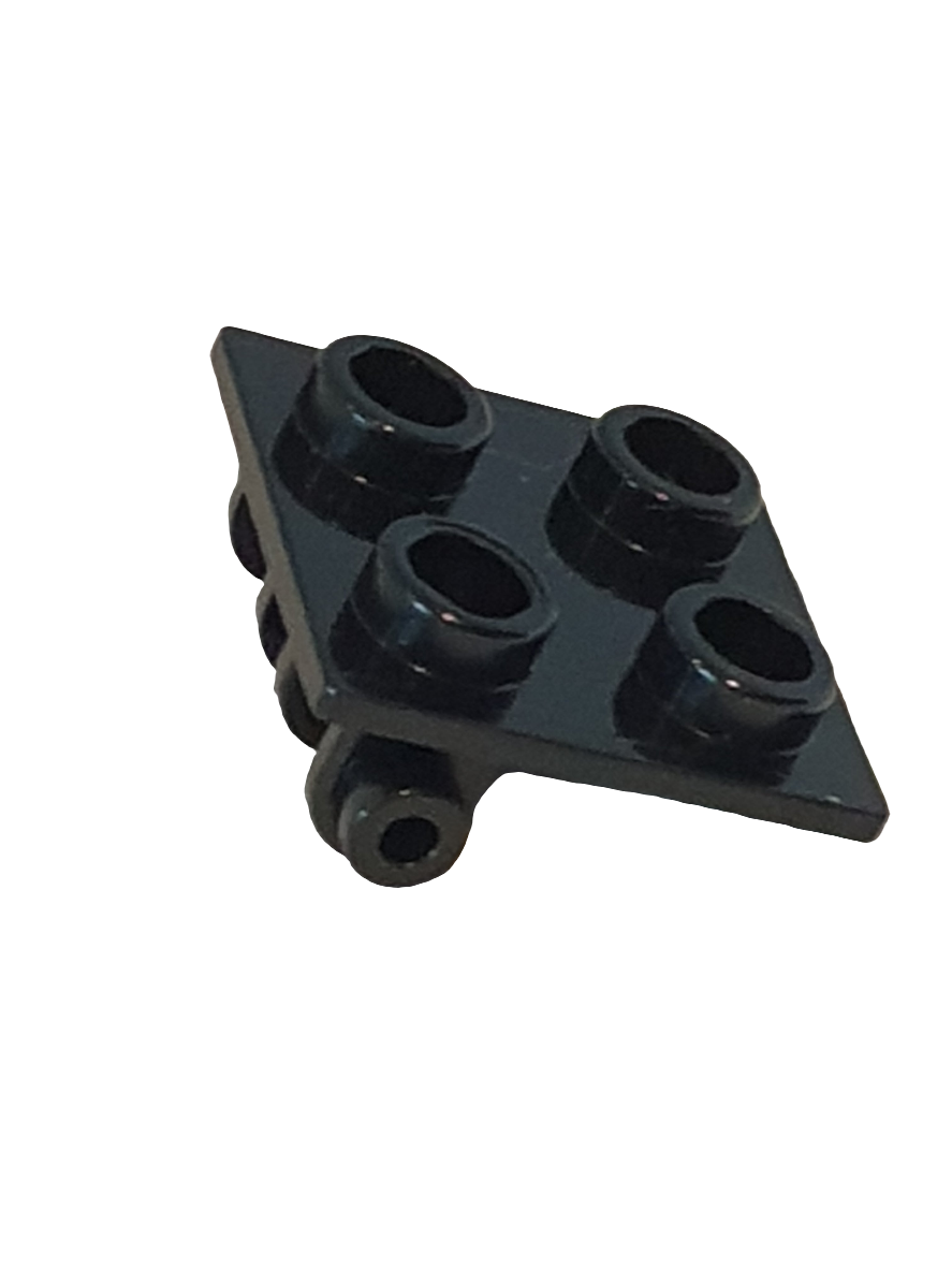 NEU Scharnierstein obere Platte 2 x 2 schwarz