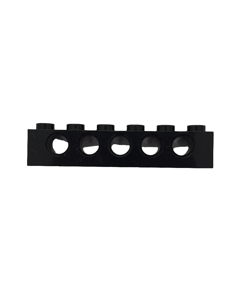 NEU Technik, Stein 1 x 6 mit Pinlöchern schwarz