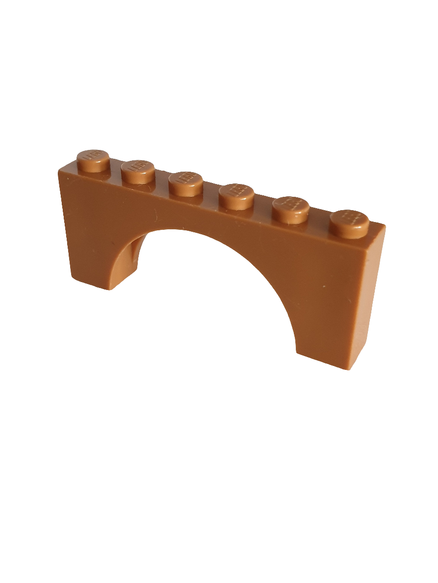 1x6x2 Bogenstein, ohne Querstrebe/ Support medium nougat