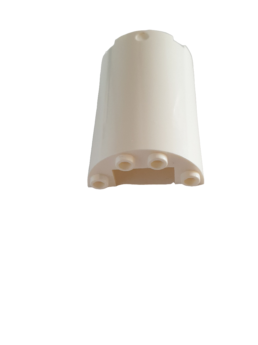 5x4x2 Wandelement / halber Zylinder mit Ausschnitt weiß white