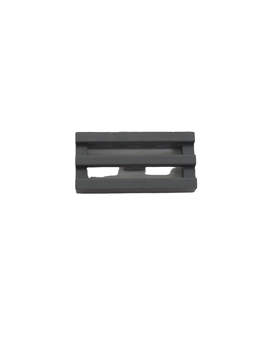 1x2 Gitterfliese Grille mit Nut neudunkelgrau
