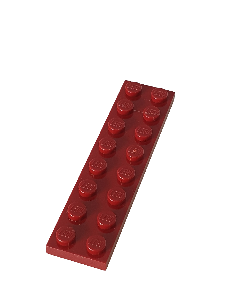 NEU Platte 2 x 8 dunkelrot