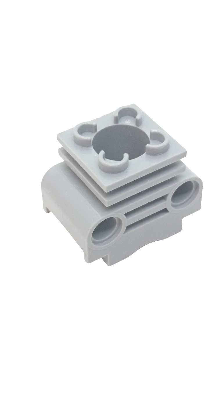 Technik Motor Zylinder / Cylinder mit seitlichen Slots neuhellgrau