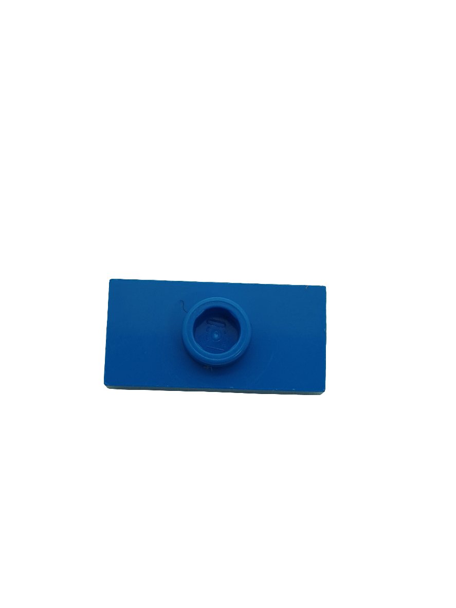 1x2 modifizierte Fliese/Platte mit Noppe mit Nut Und Noppenhalter (unten) dunkelazur