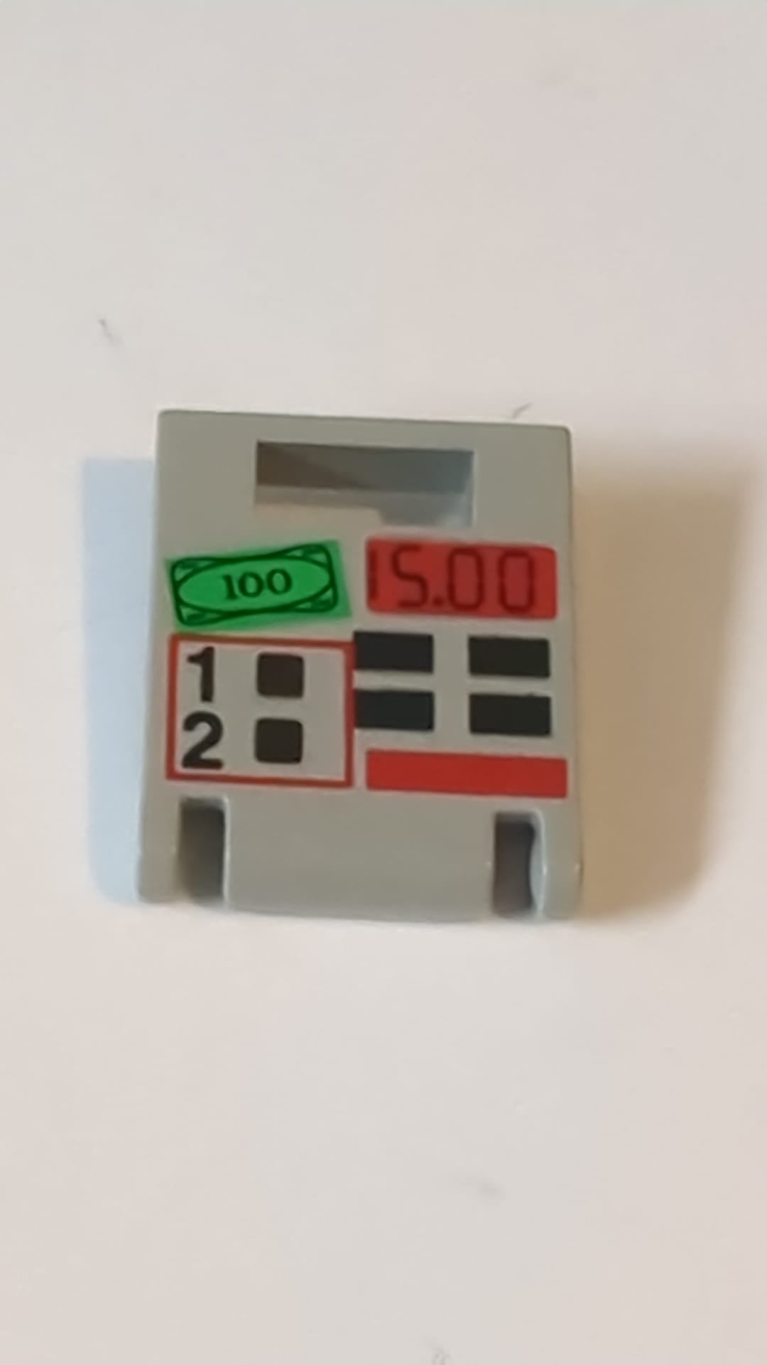 2x2x2 Container, Box Tür mit Schlitz mit ATM-Muster althellgrau