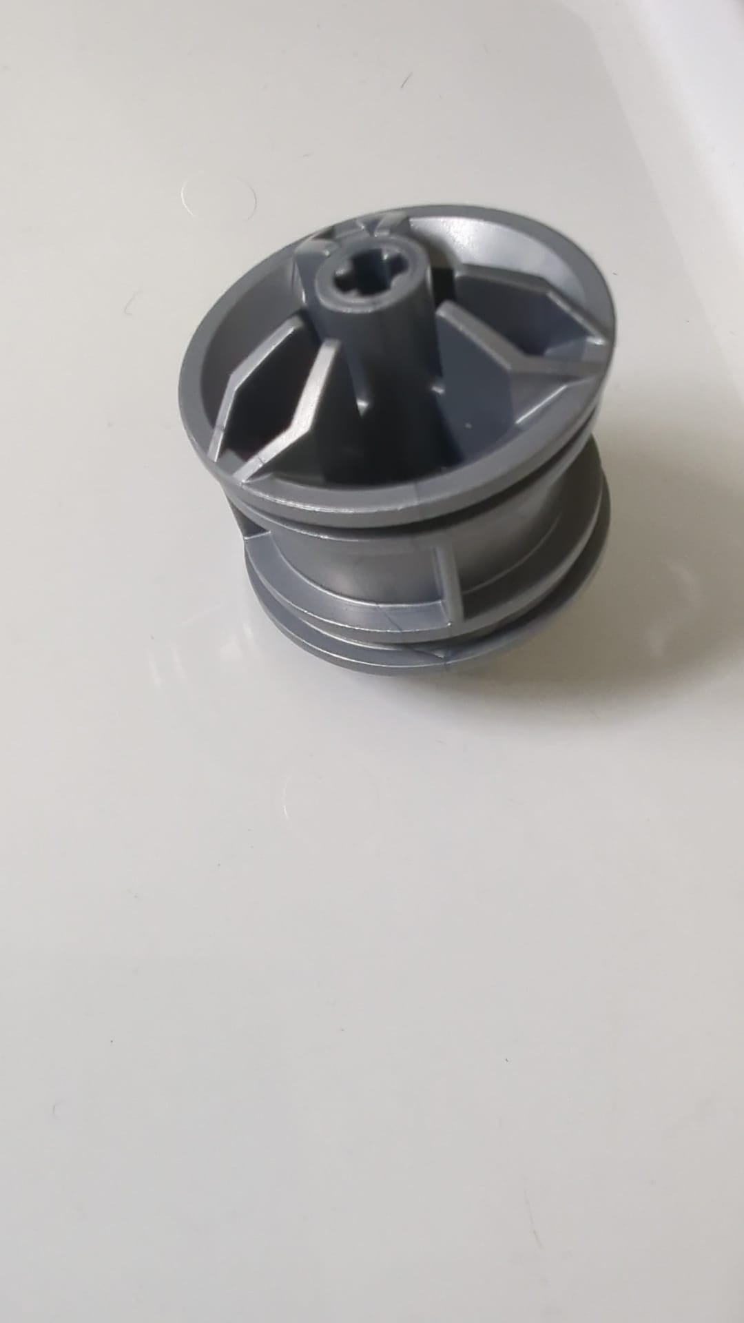 Rad 30,4 mm Durchmesser x 20 mm mit Mittelachsbohrungen für Motorrad dunkles pearlsilber
