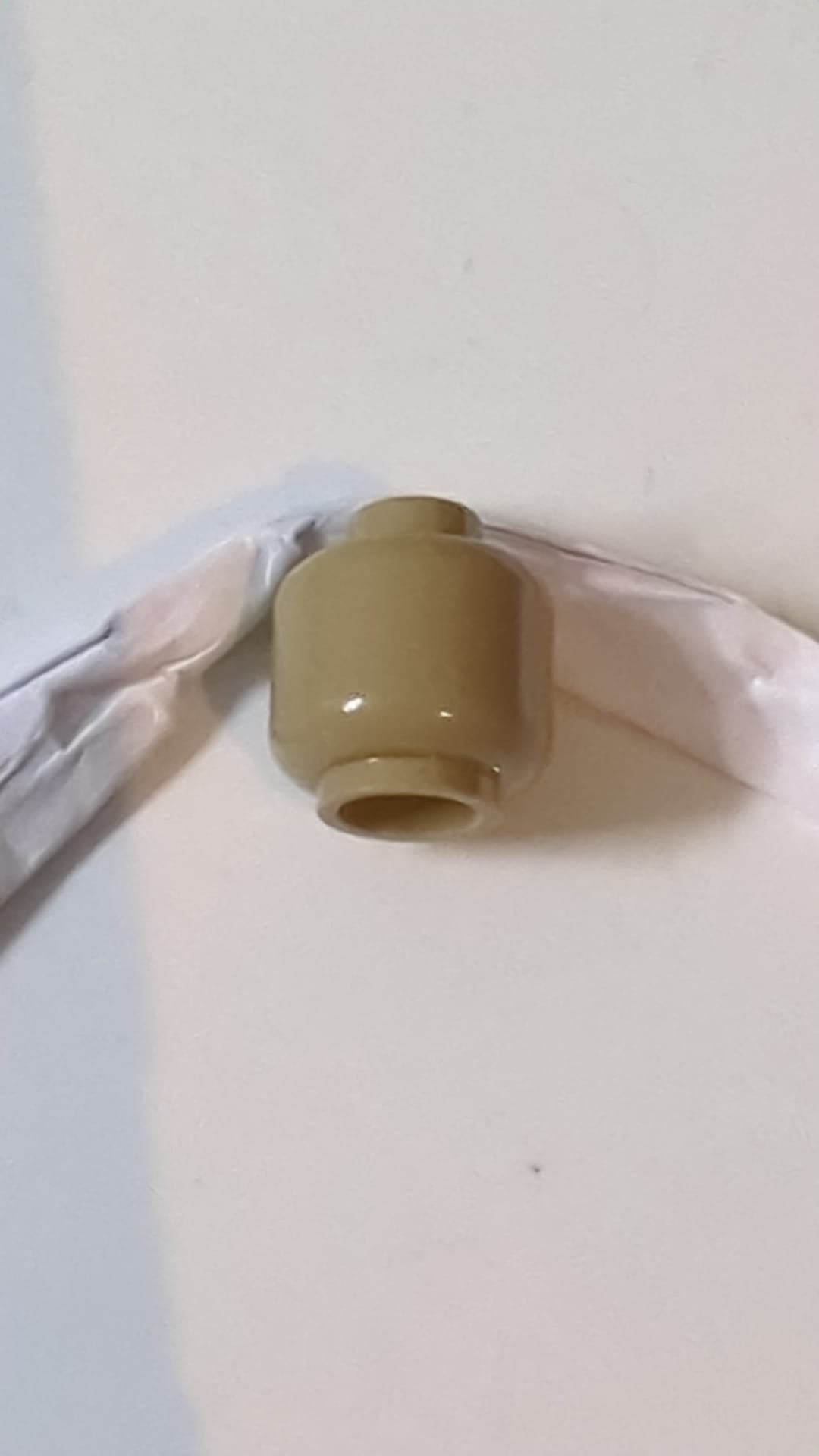 Minifigur Kopf "einfach" (ohne Gesicht) dunkelbeige
