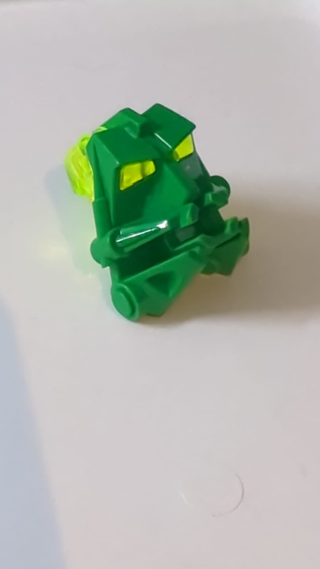 3x4x1 2/3 Bionicle Kopf-Verbindungsblock mit transparent-neongrünem Augen-/Gehirn-Stab (32553 / 32554) grün