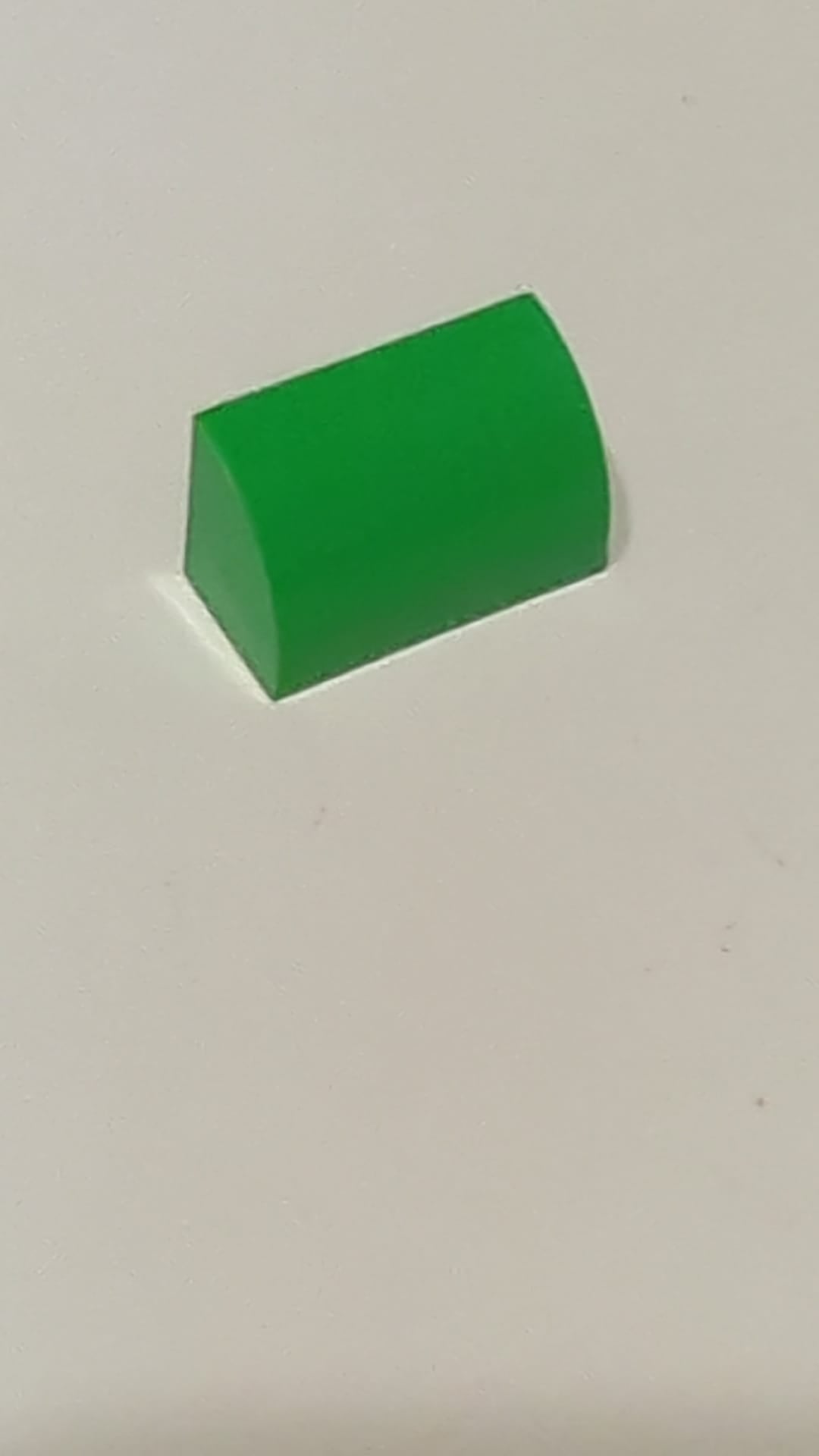 NEU 1 x 2 Schrägstein gebogen mit unterem Bolzenhalter mediumgrün