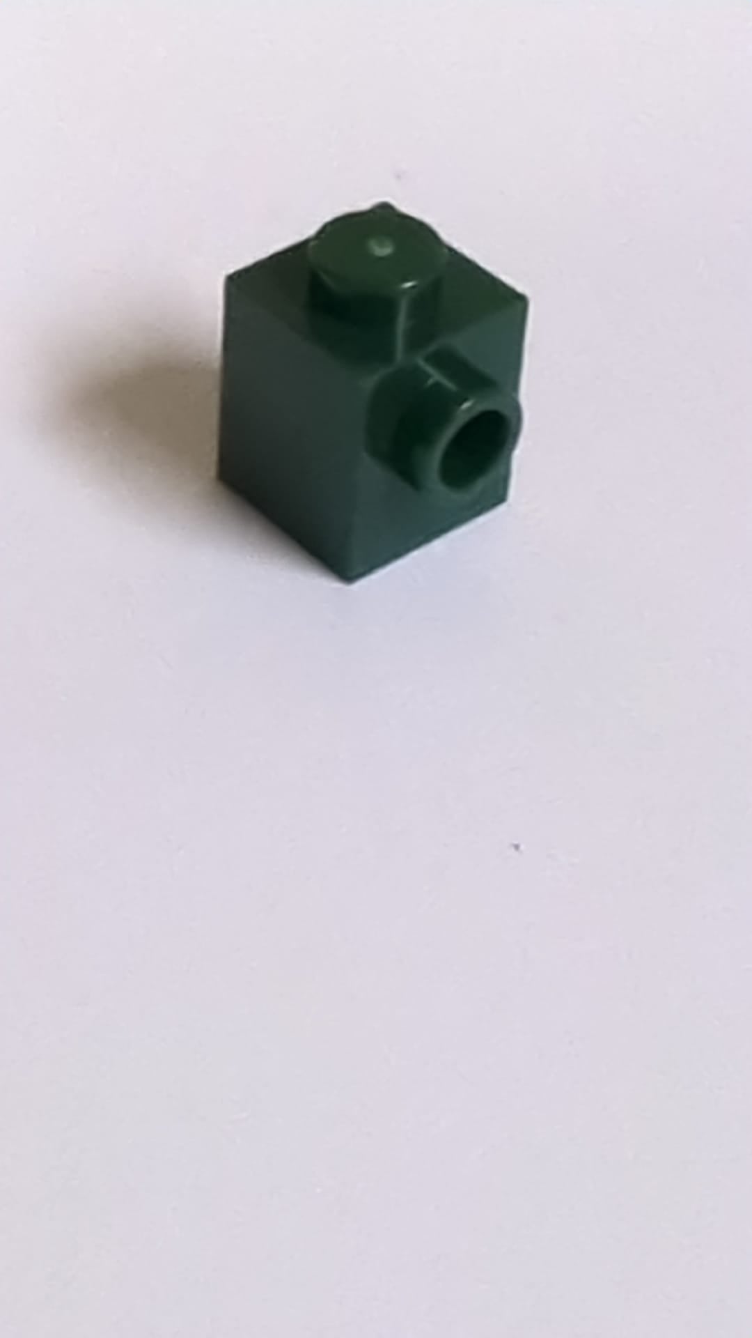 NEU 1x1 Stein modifiziert mit Noppen an der Seite, dunkelgrün
