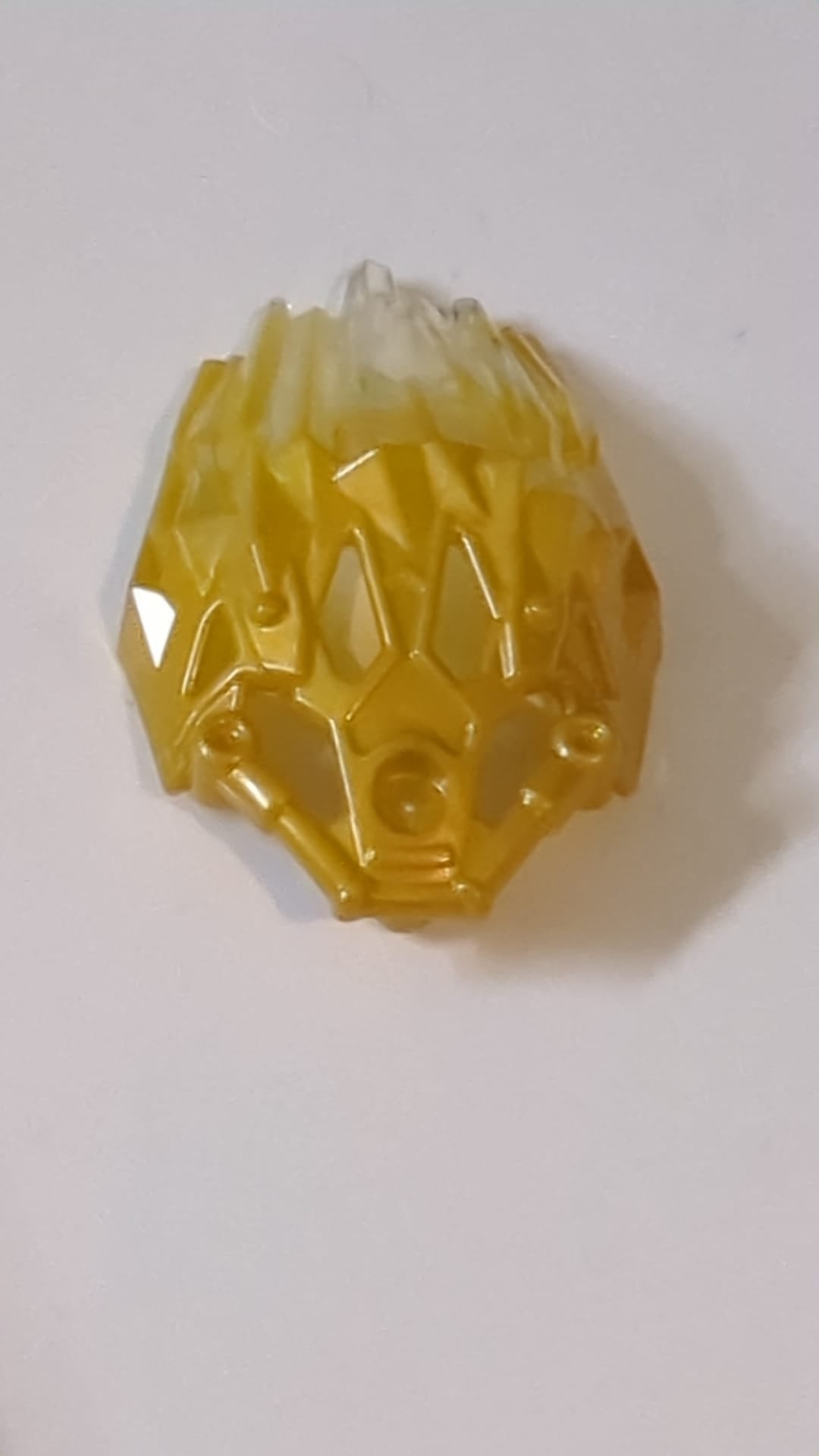 Bionicle Kristallrüstung mit marmoriertem, durchsichtigem Muster pearlgold