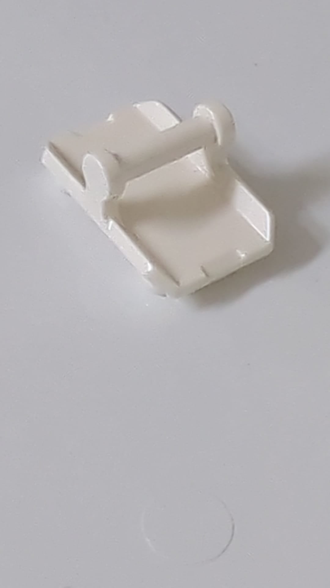 Platte, modifizierte 2 x 3 umgekehrt mit 4 Bolzen und Stangengriff an der Unterseite "Wippplatte" weiß