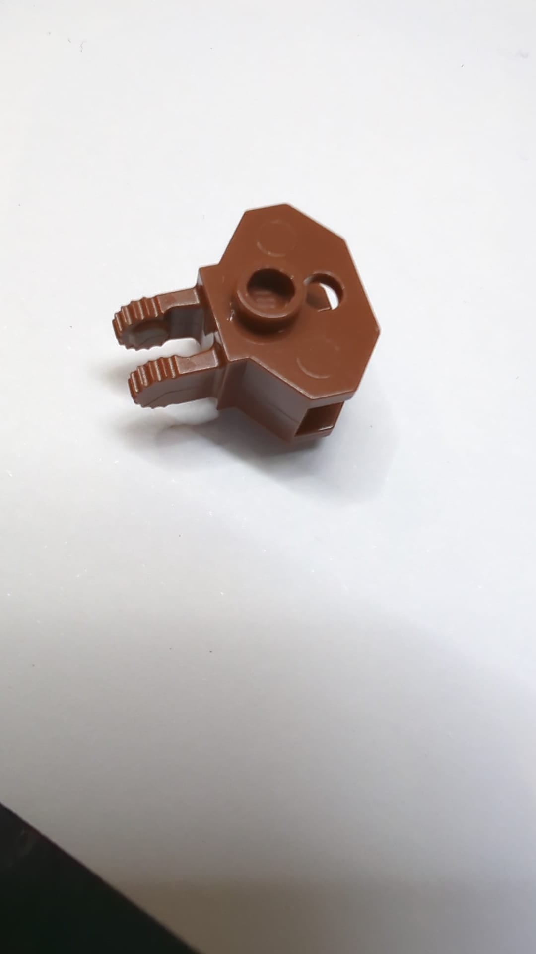 1x2 Scharnier mit 2 Fingern und Kugelgelenk neubraun