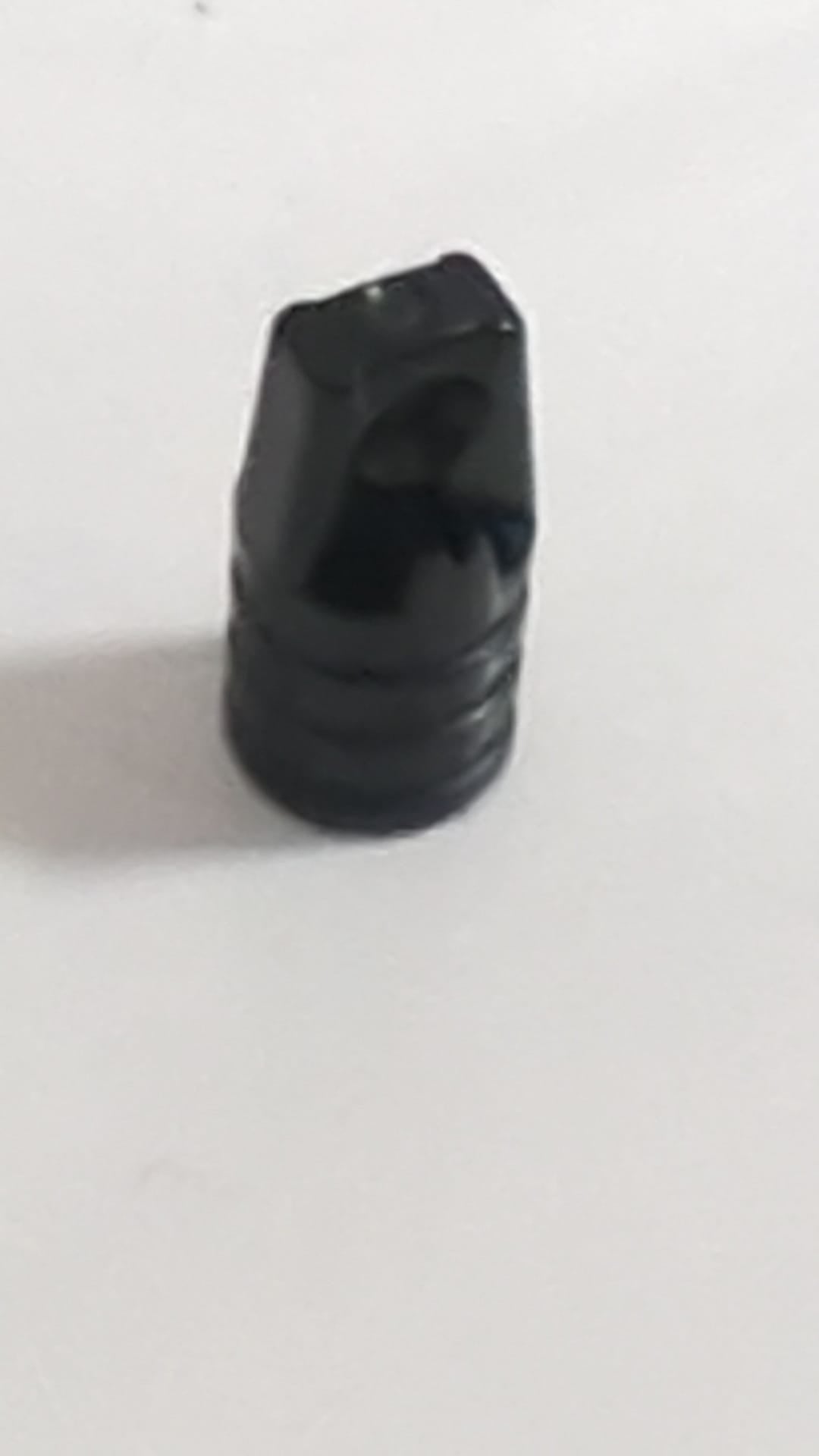 Scharnierzylinder 1x2 verriegelnd mit 1 Finger und Achsloch an den Enden ohne Schlitze schwarz