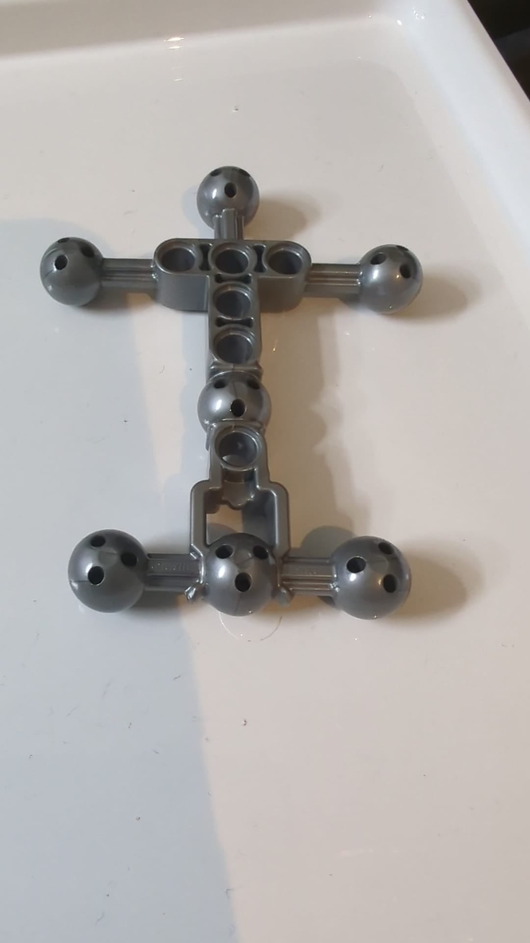 Hero Factory Torso, klein mit 7 Kugelgelenken pearlsilber