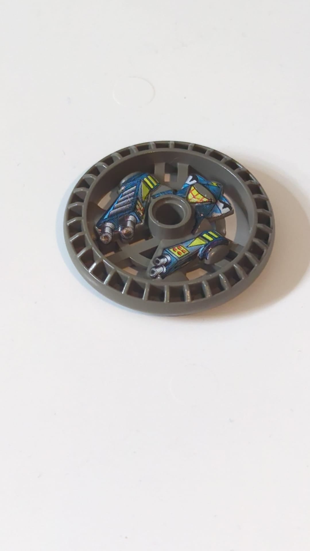 5x5 Technik Disk – RoboRider-Talisman-Rad, „Stunner“-Gussform mit Robotermuster altdunkelgrau
