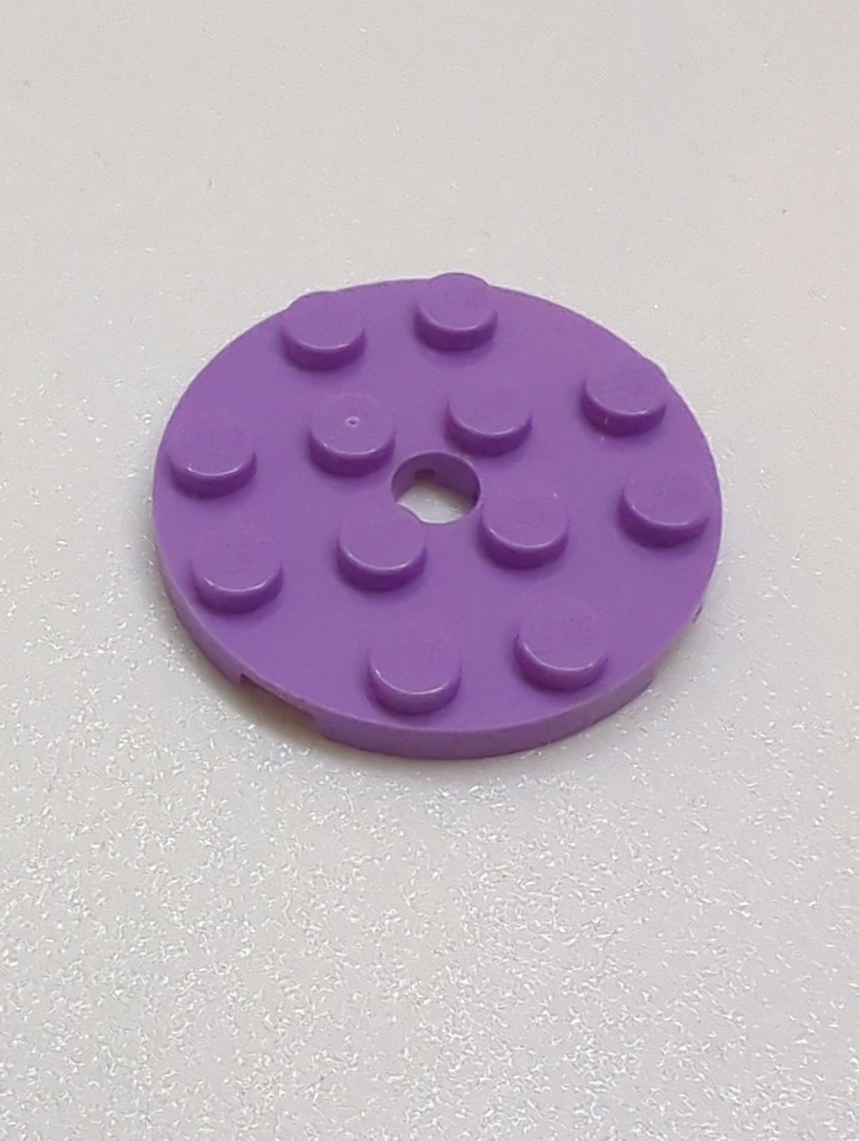 4x4 Rundplatte mit Loch lavendel (medium)