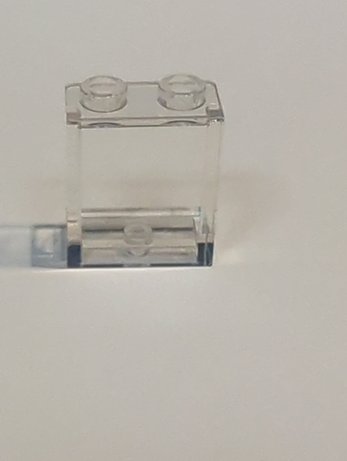 NEU Panel 1x2x2 with Side Supports - Hollow Studs transparent weiss trans-white