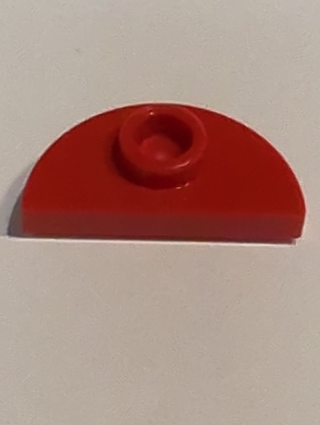 NEU Platte, rund 1 x 2 Hälfte mit 1 Noppe (Jumper) rot
