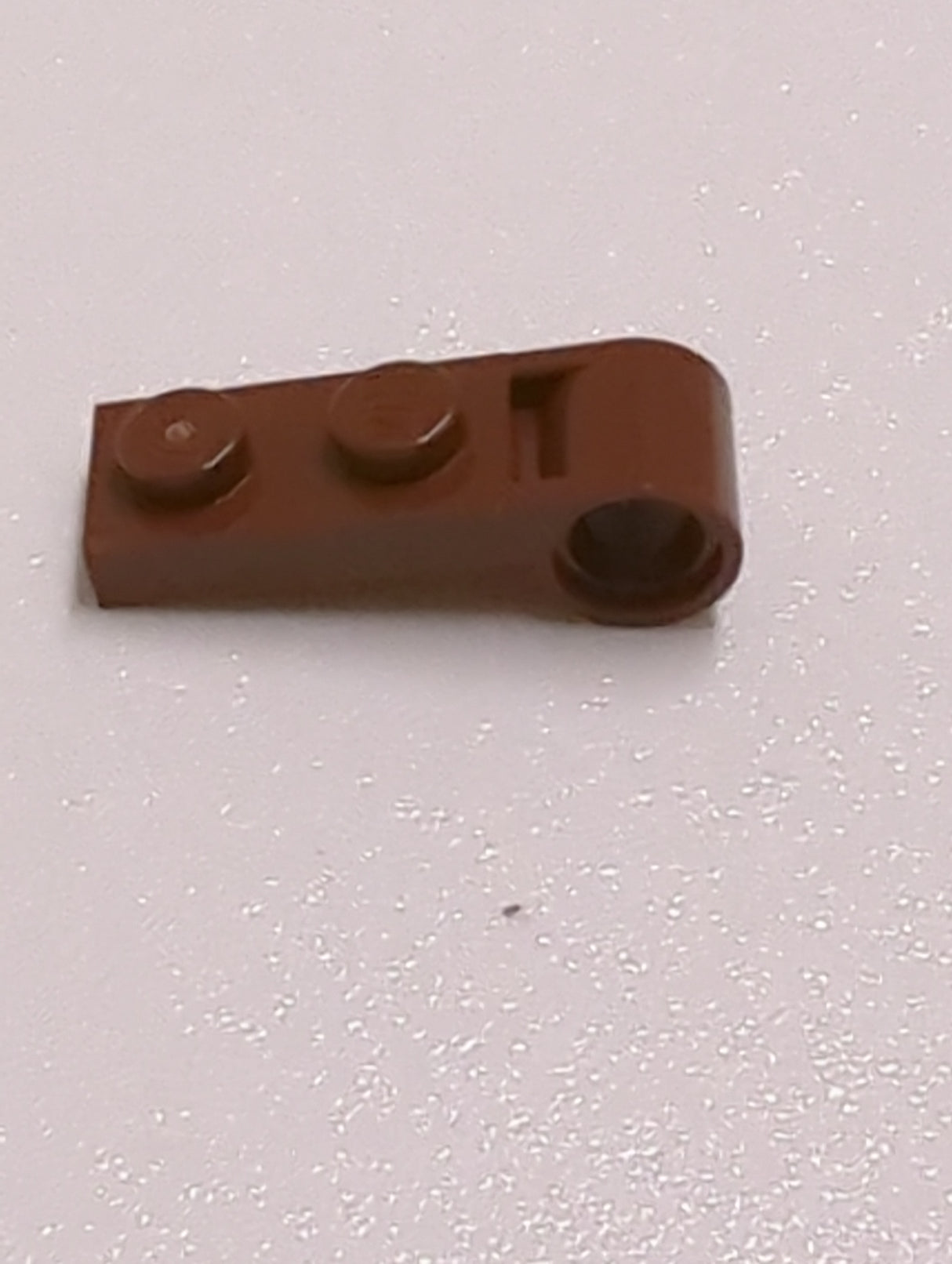 NEU Platte, Modifiziert 1 x 2 mit Pinloch am Ende neubraun