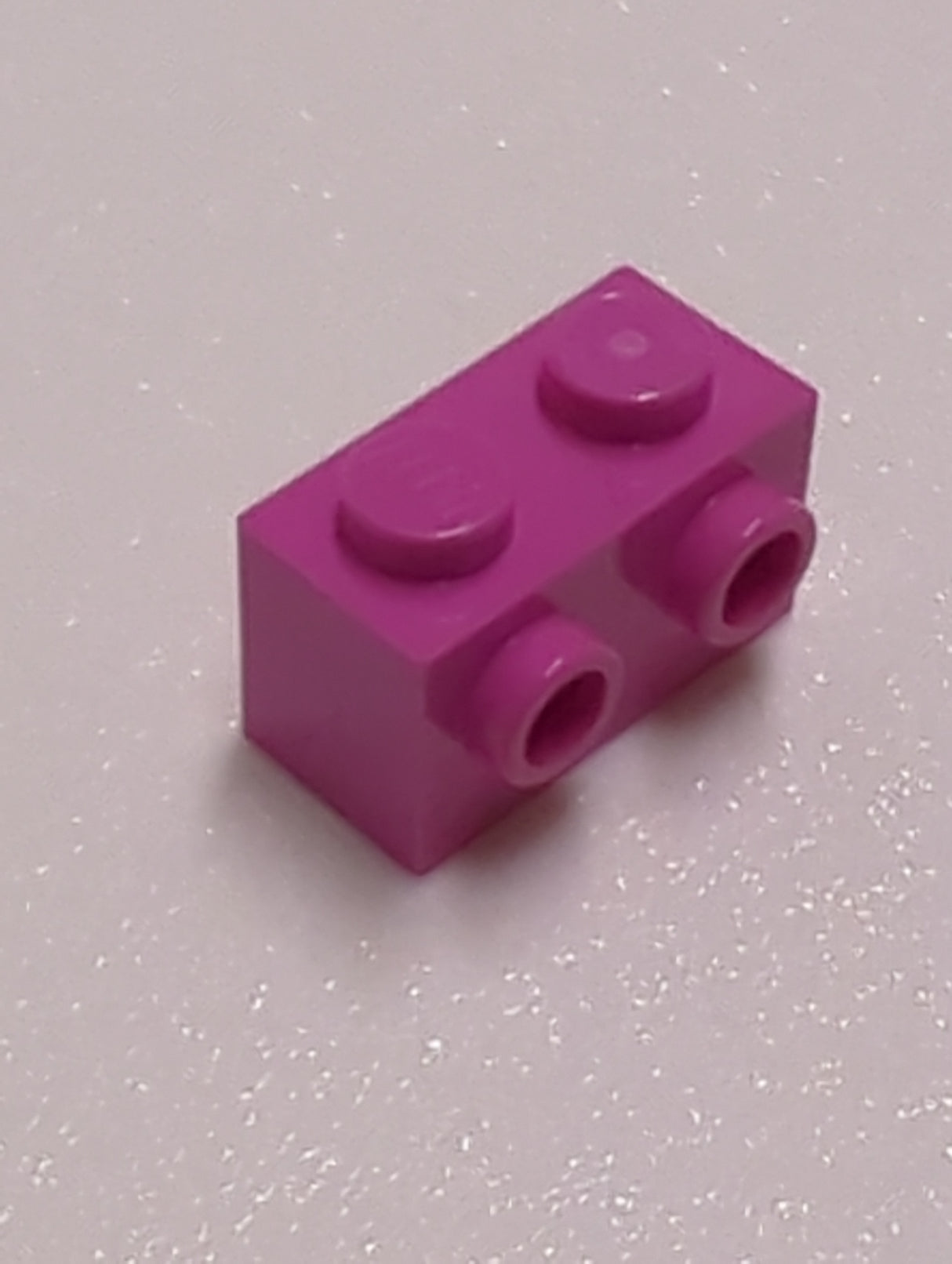 NEU Stein, modifiziert 1 x 2 mit Noppen an der Seite knallpink