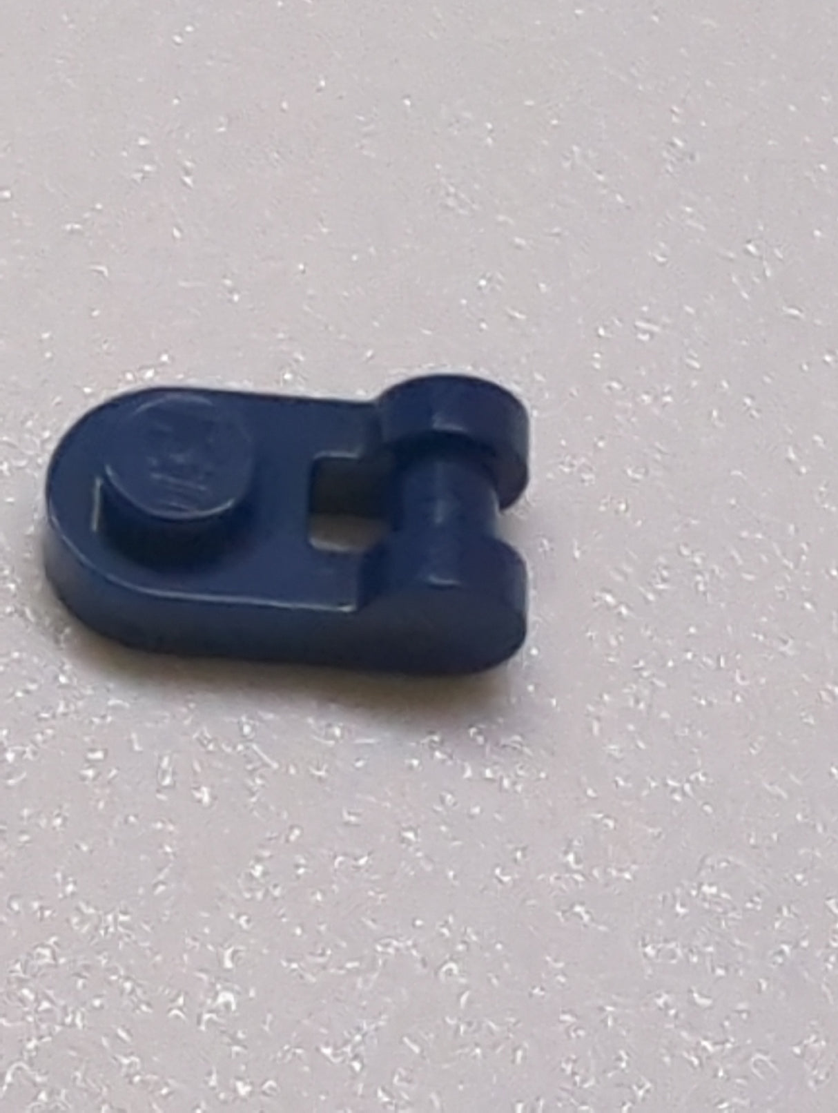 Platte, Rund 1 x 1 mit Stangenhalter dunkelblau