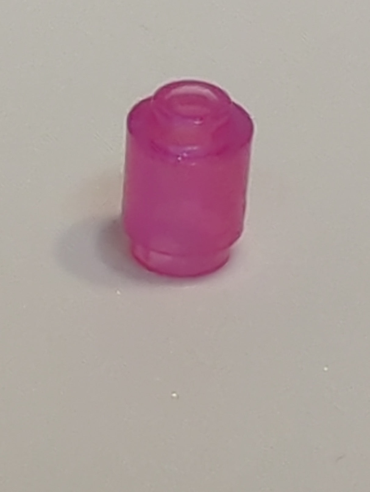 NEU Stein rund  1 x 1 satin transparent dunkelpink