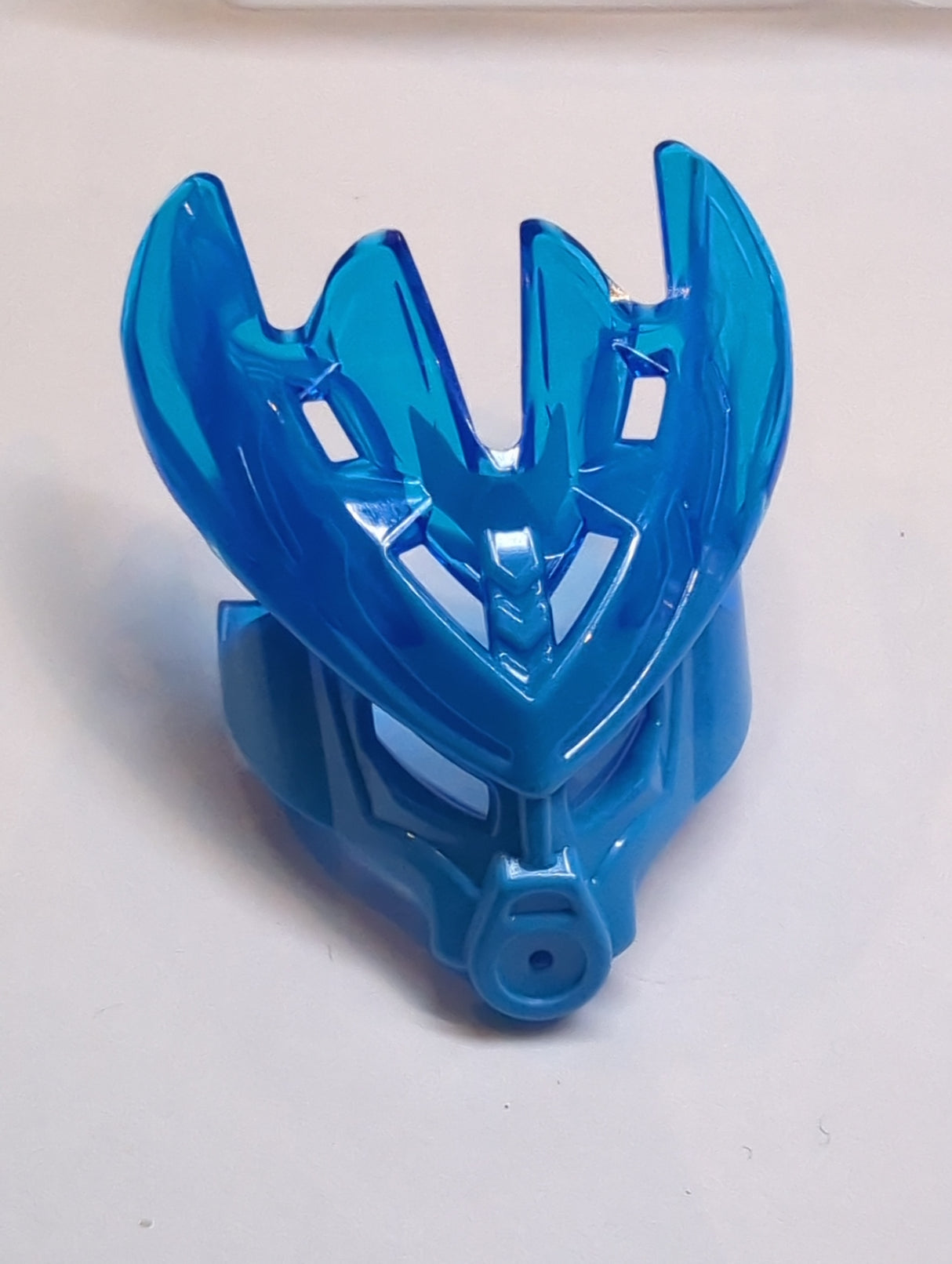 Hero Factory Maske Protektor bedruckt mit Marbled Trans-Dark Blue Pattern (Protector Mask of Fire) dunkelazur