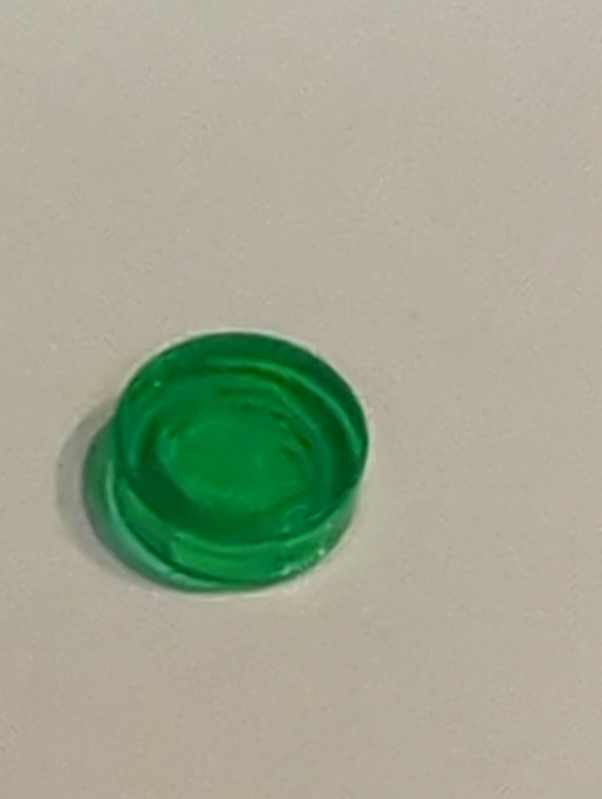 NEU Tile, Round 1 x 1 transparent grün trans-green