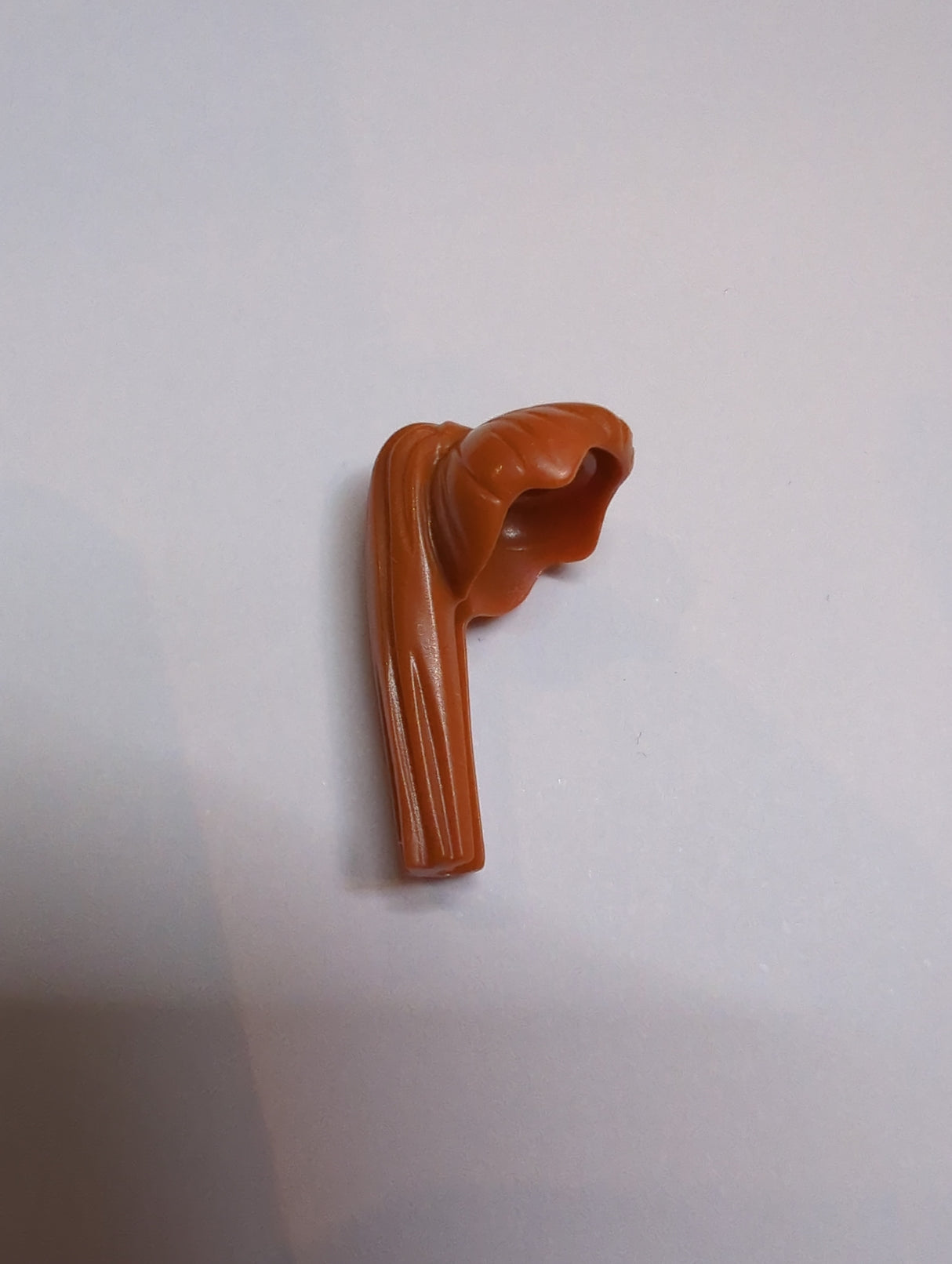 NEU Minifigur Haare weiblich Pferdeschwanz gerade mit Haargummi dunkelorange