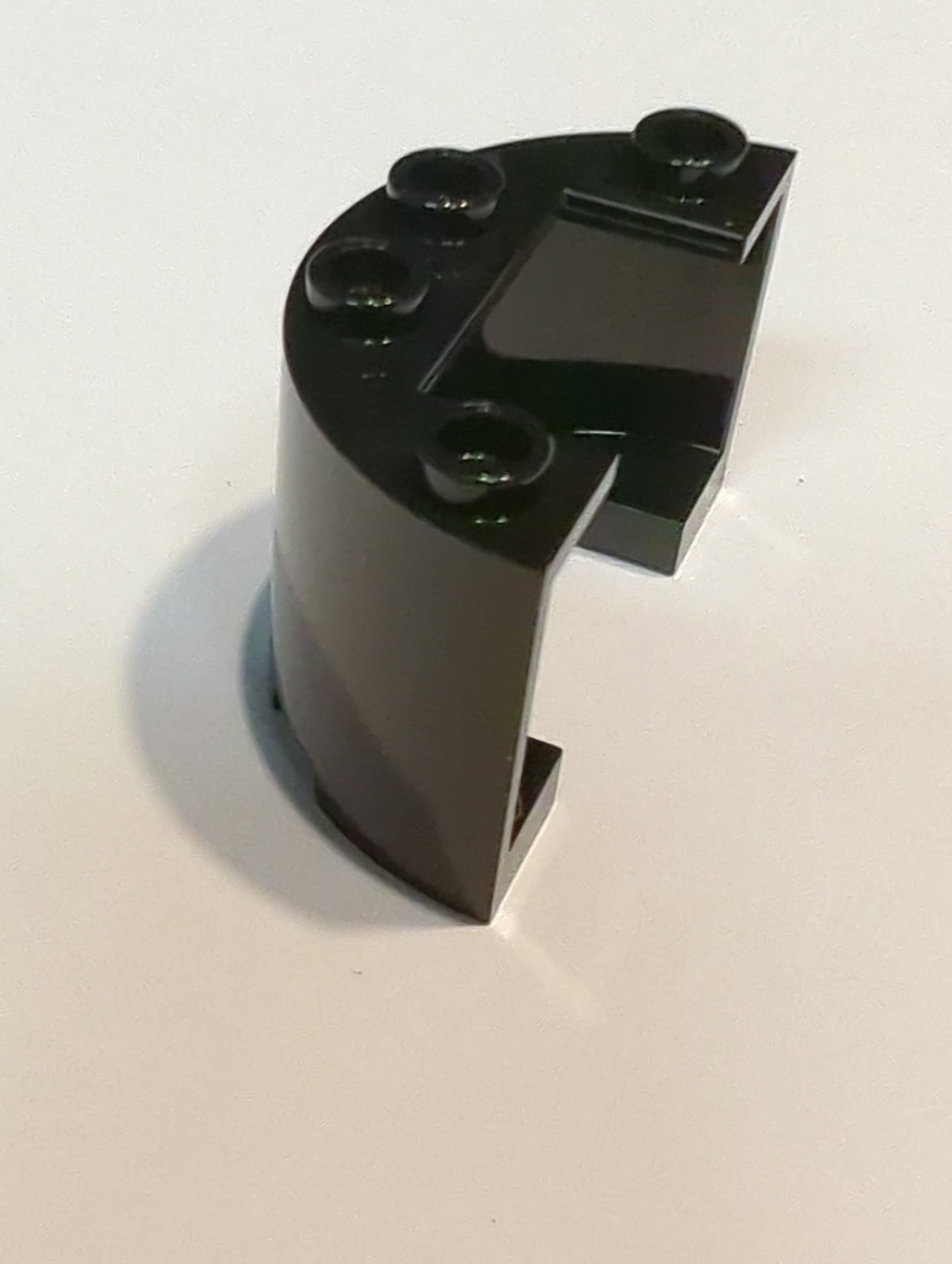 NEU Zylinderhälfte 2 x 4 x 2 mit 1 x 2 Ausschnitt schwarz