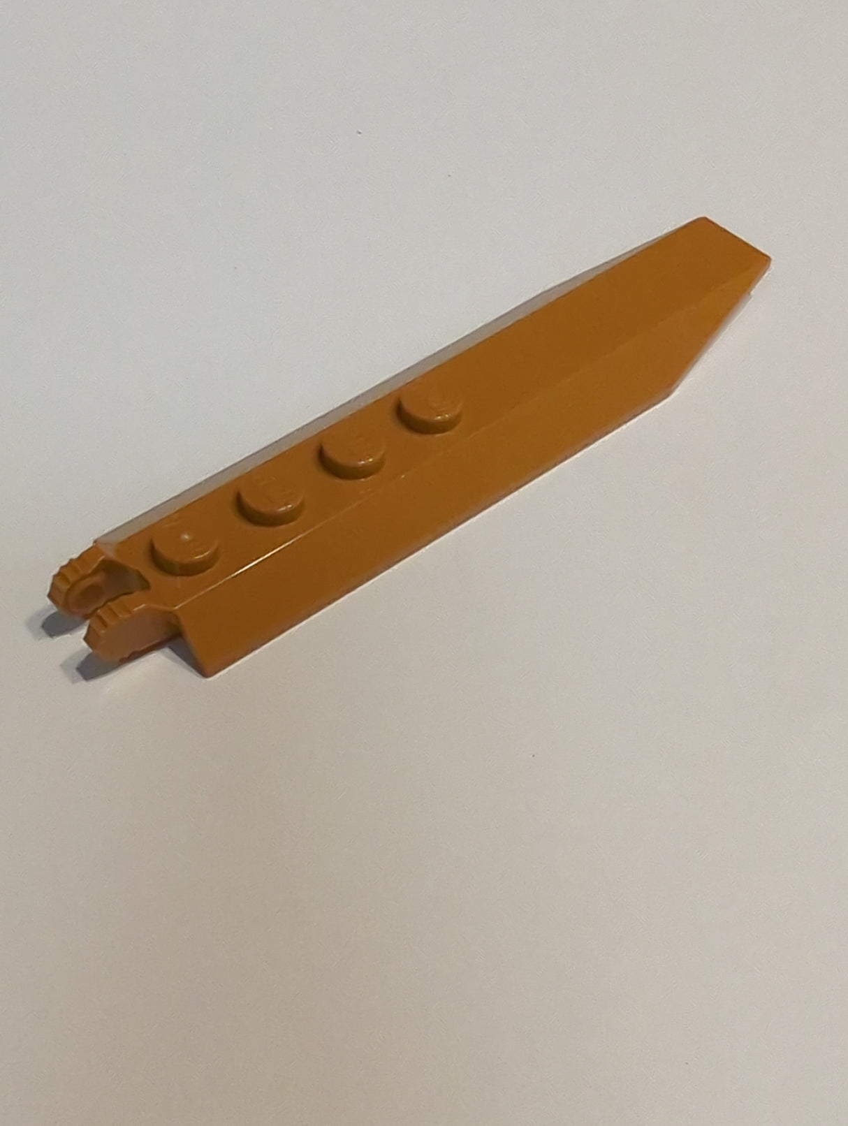 NEU Scharnierplatte 1 x 8 mit abgewinkelten Seitenverbreiterungen, quadratische Platte Unterseite nougat (medium)