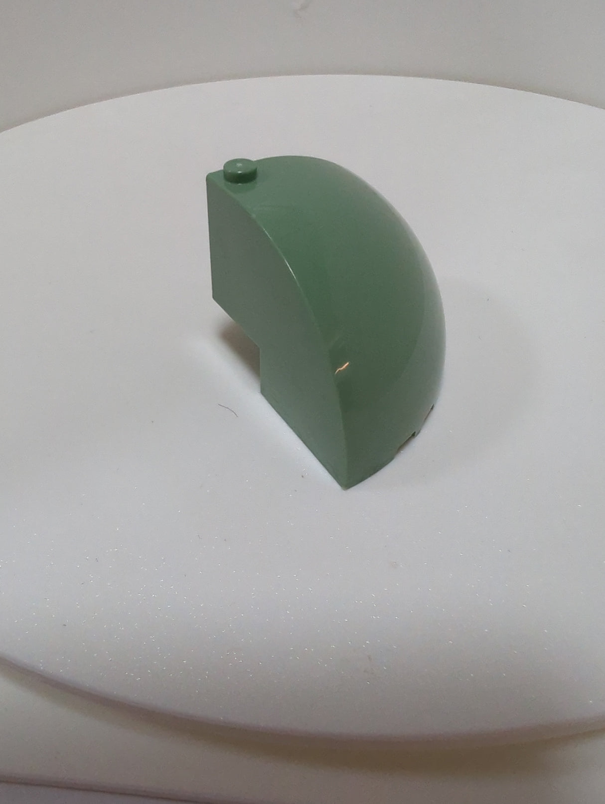 NEU Stein rund Ecke 5 x 5 x 3 1/3 Kugel Top sandgrün