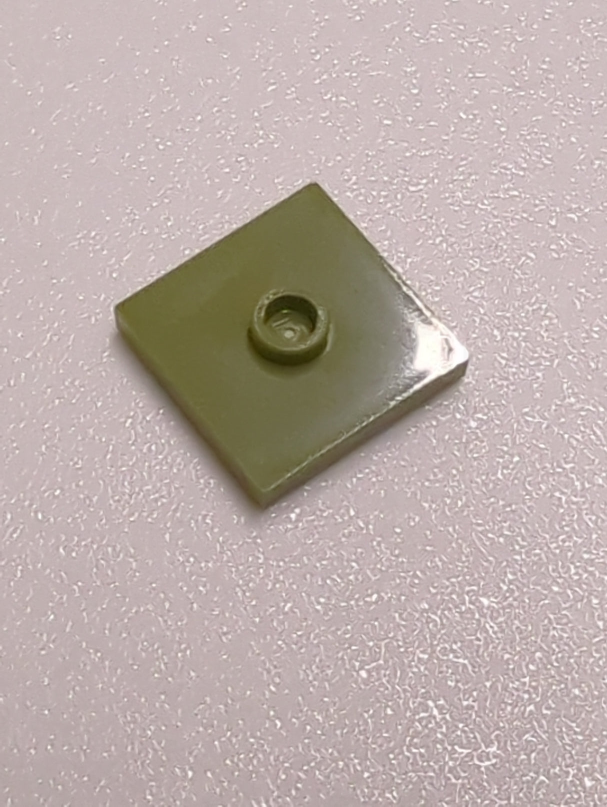 NEU Plate, Modified 2 x 2 with Groove and 1 Stud in Center (Jumper) olivgrün olive green