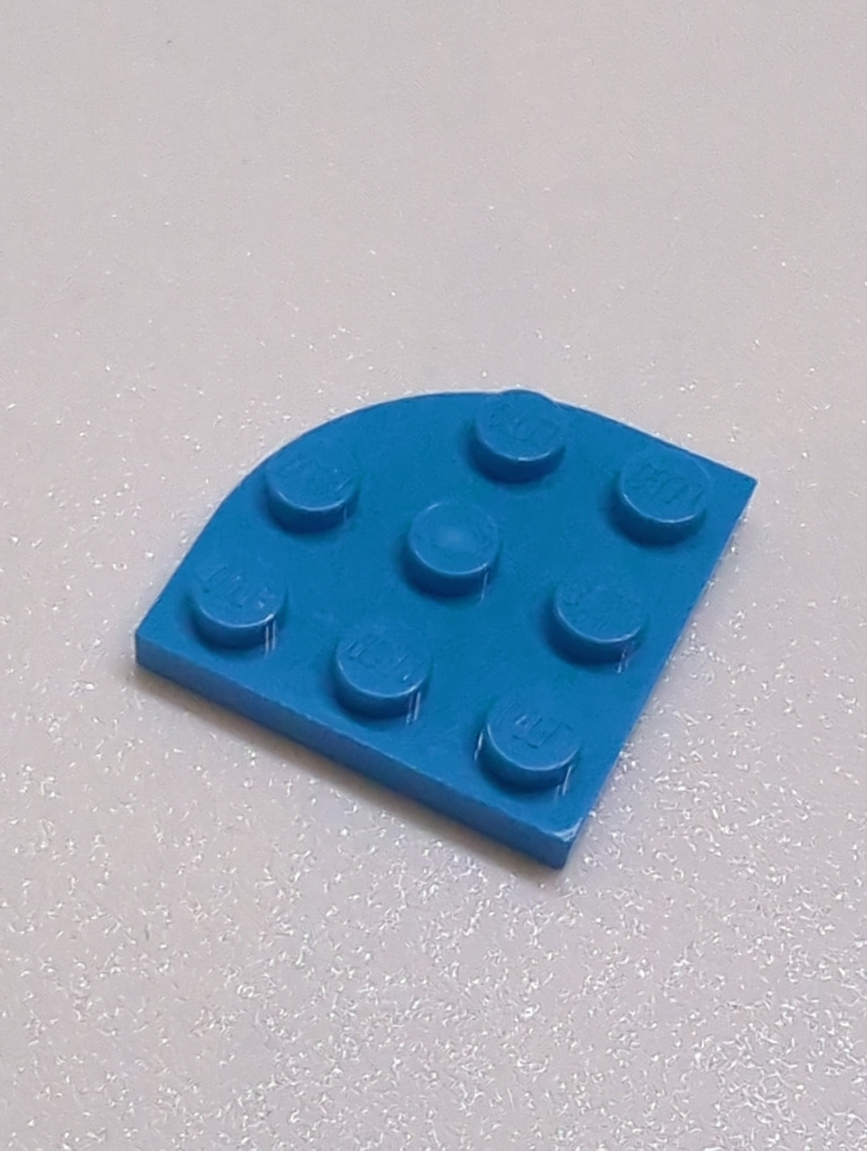 3x3 Kreis 1/4 Eckplatte / Rundplatte dunkelazur