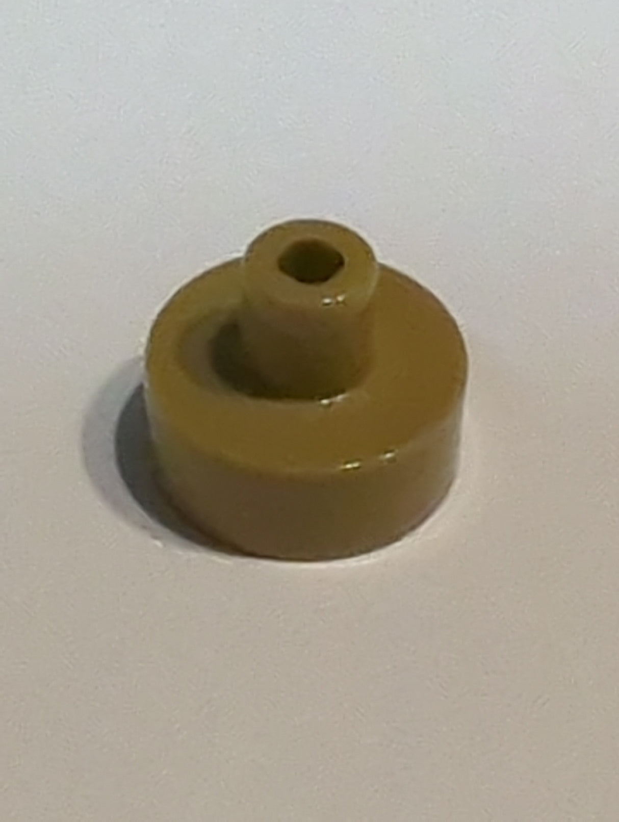 NEU Fliese, rund 1 x 1 mit Stab / Pinhalter dunkelbeige