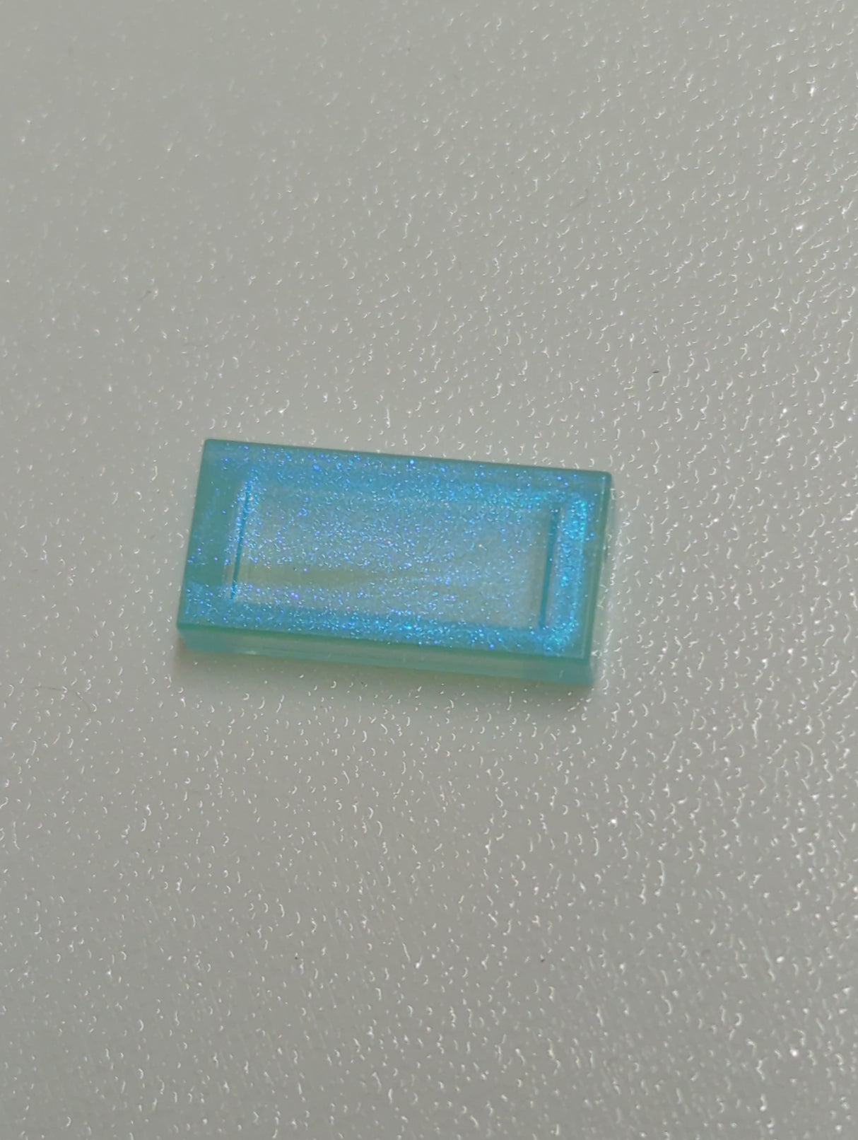 NEU Fliese 1 x 2 satin trans-light blue