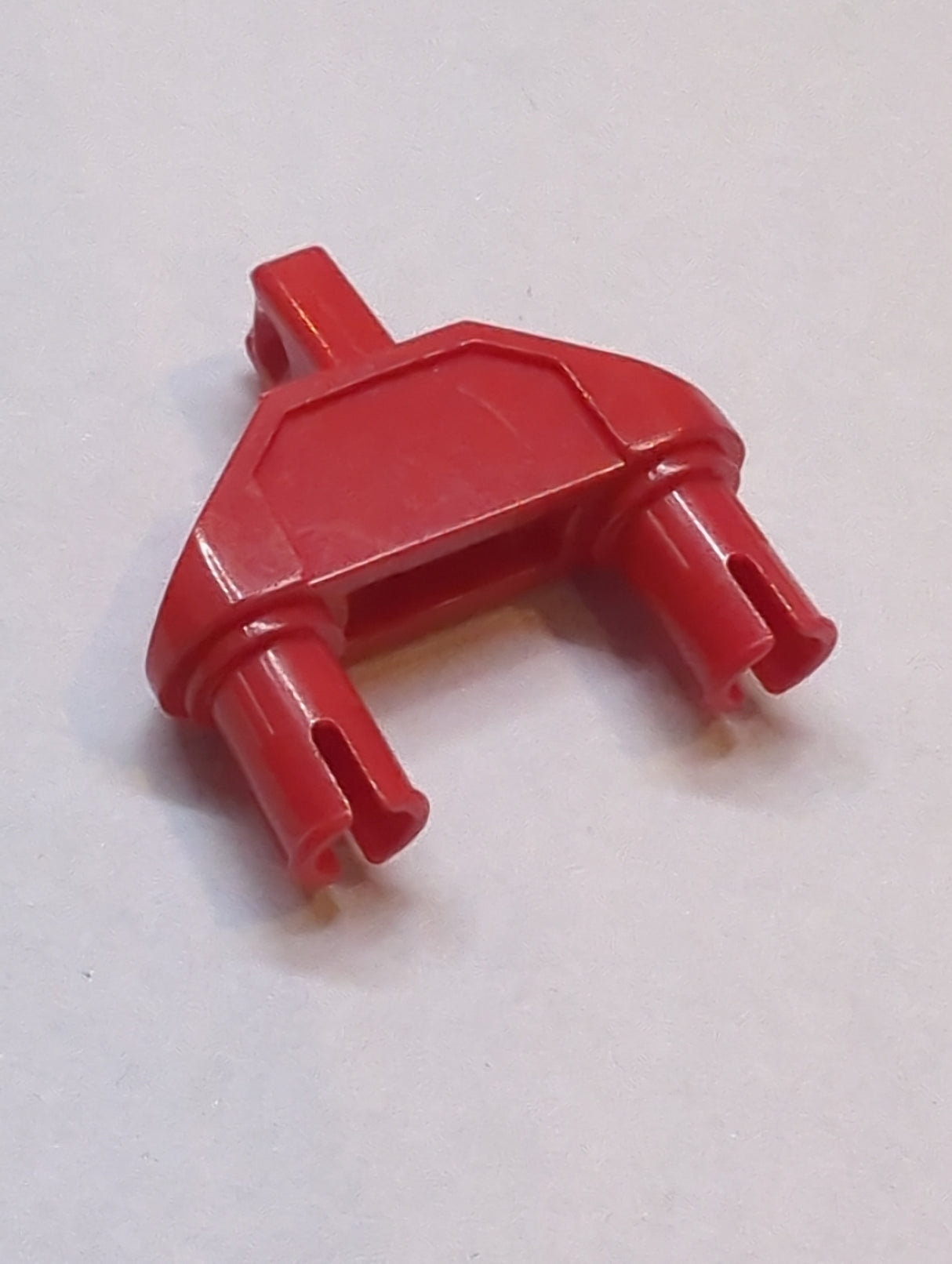 1x3 Scharnier mit 2 Pins, 1 Finger, runde Pin Löcher rot