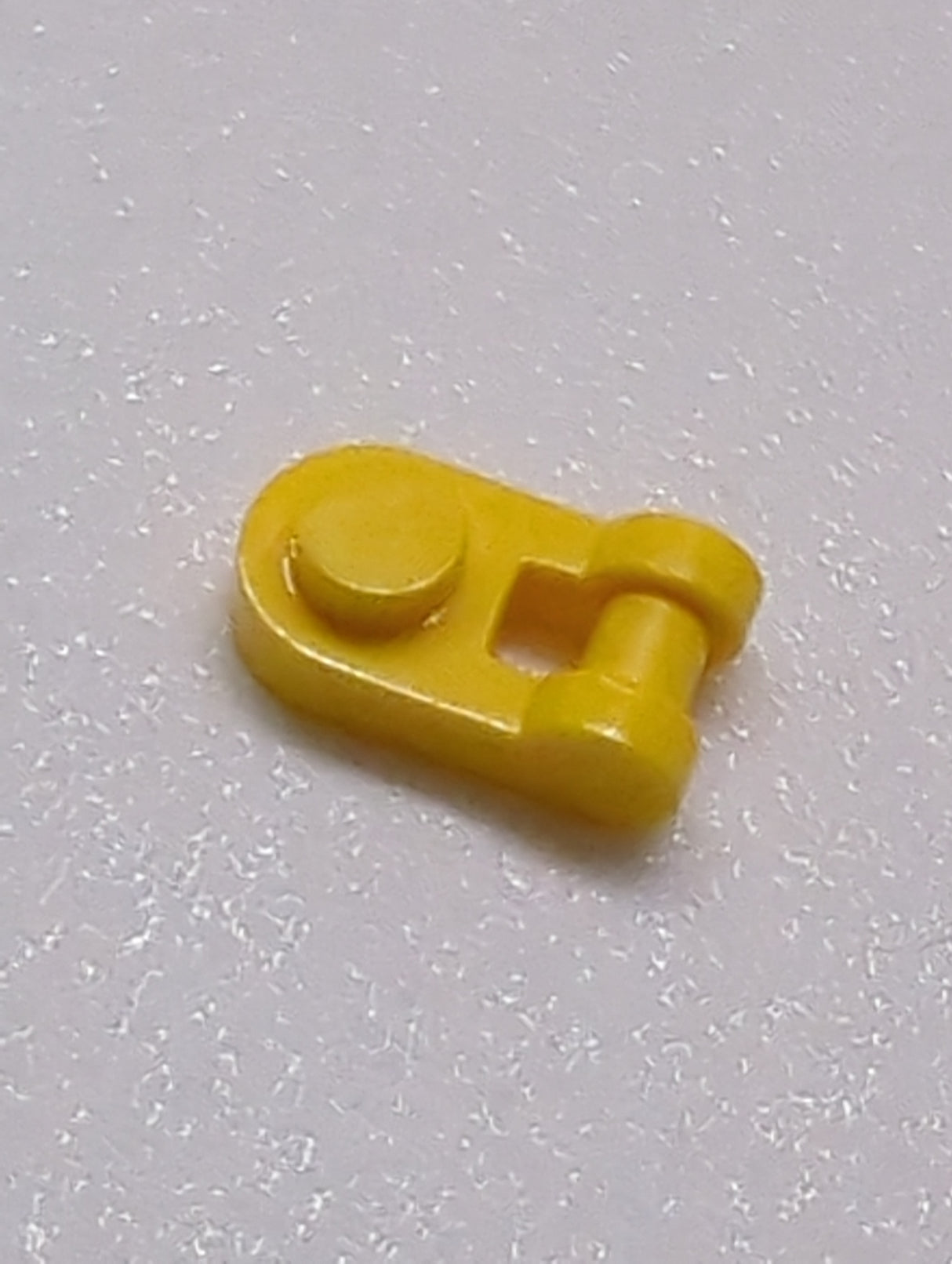 Platte, Rund 1 x 1 mit Stangenhalter gelb