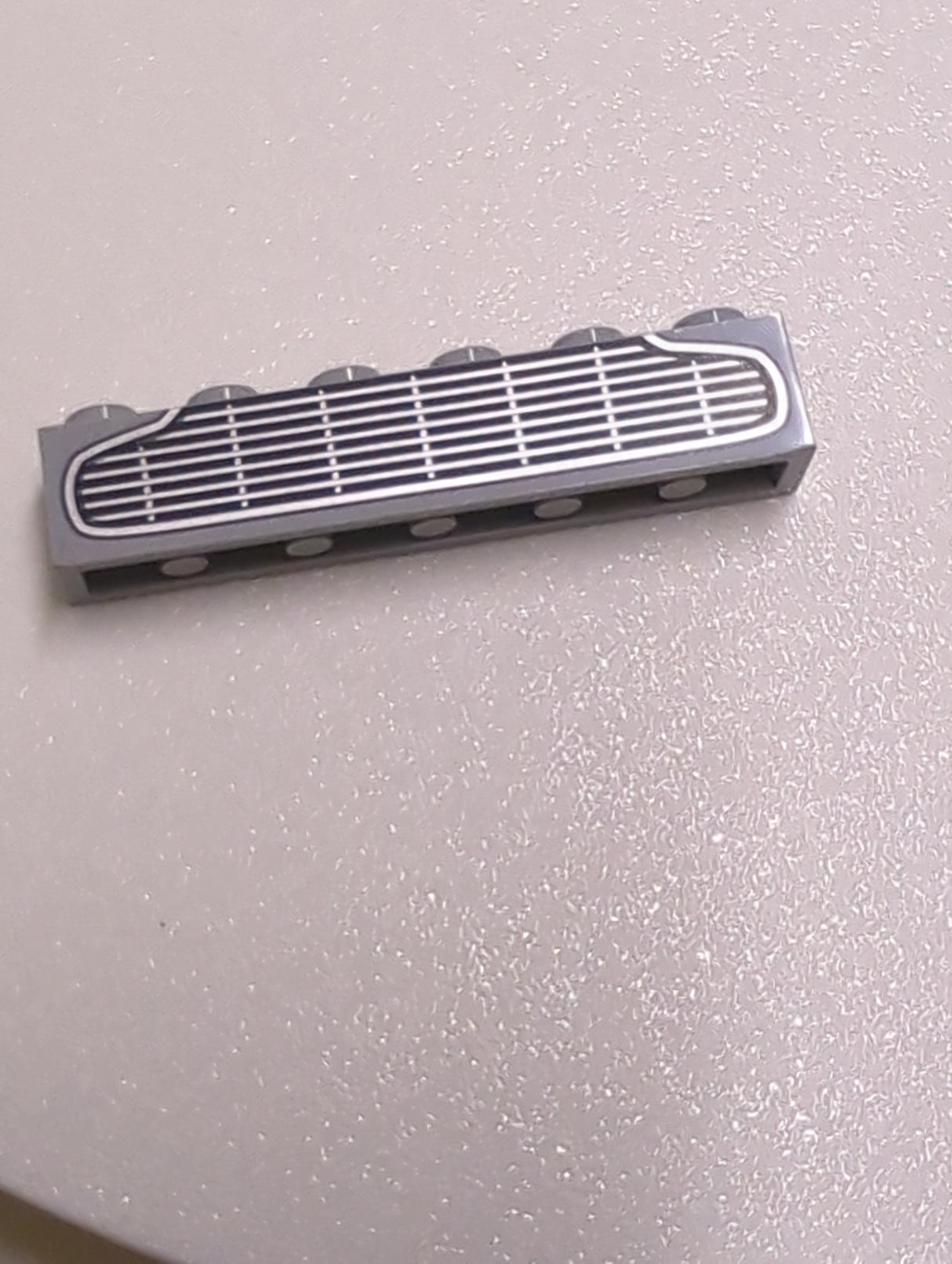 NEU Brick 1 x 6 with Black and Silver Aston Martin DB5 Grille Pattern neuhellgrau light bluish gray