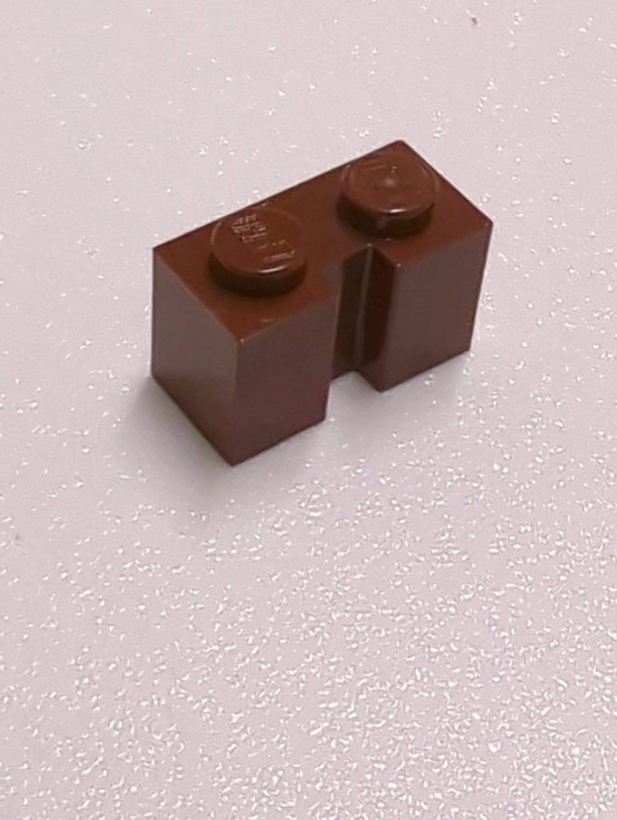 NEU Stein, modifiziert 1 x 2 mit Nut neubraun