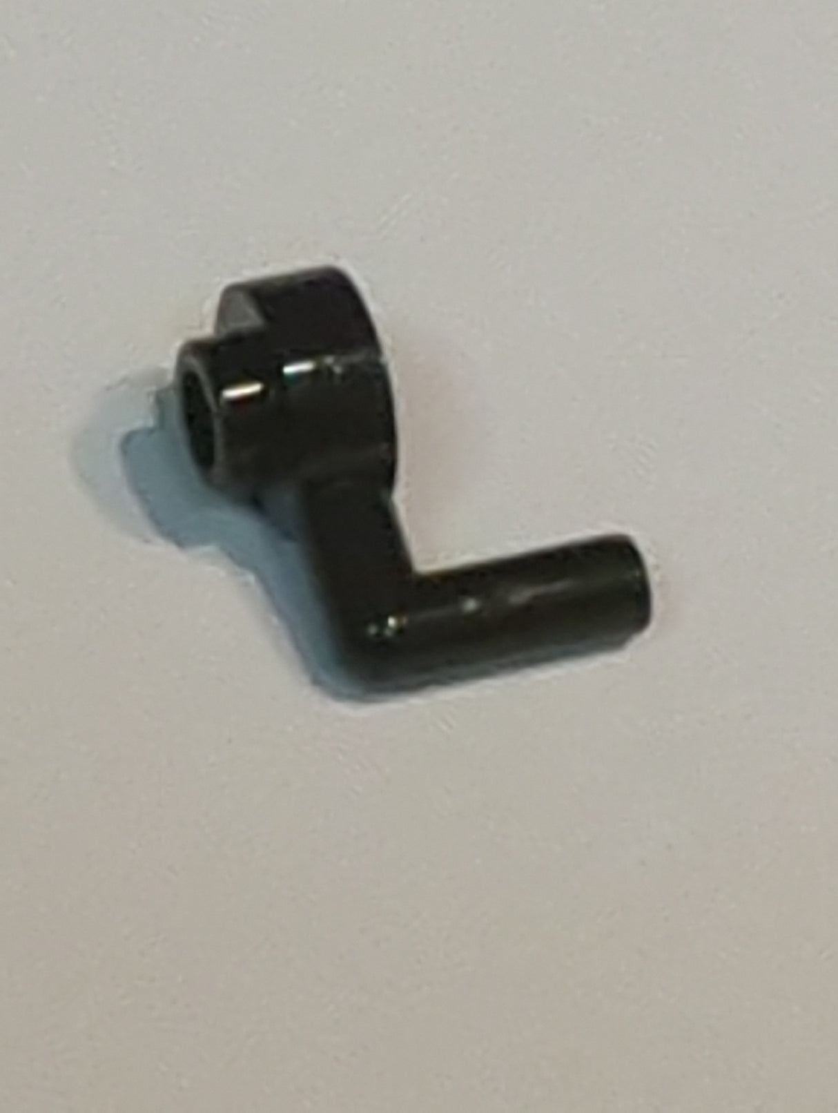 NEU Rundplatte 1 x 1 offener Bolzen mit Stangenarm nach unten schwarz