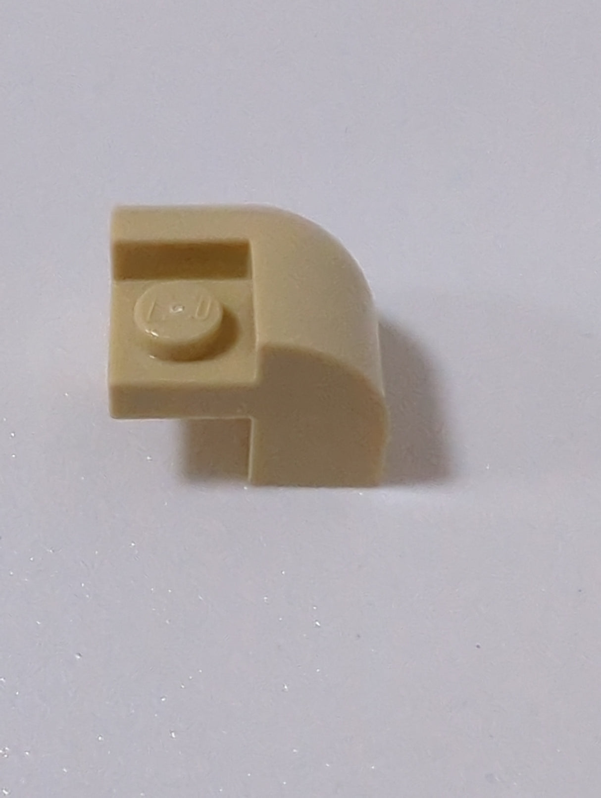 NEU Bogenstein gebogen 2 x 2 x 1 1/3 Kurve mit eingelassener Noppe beige