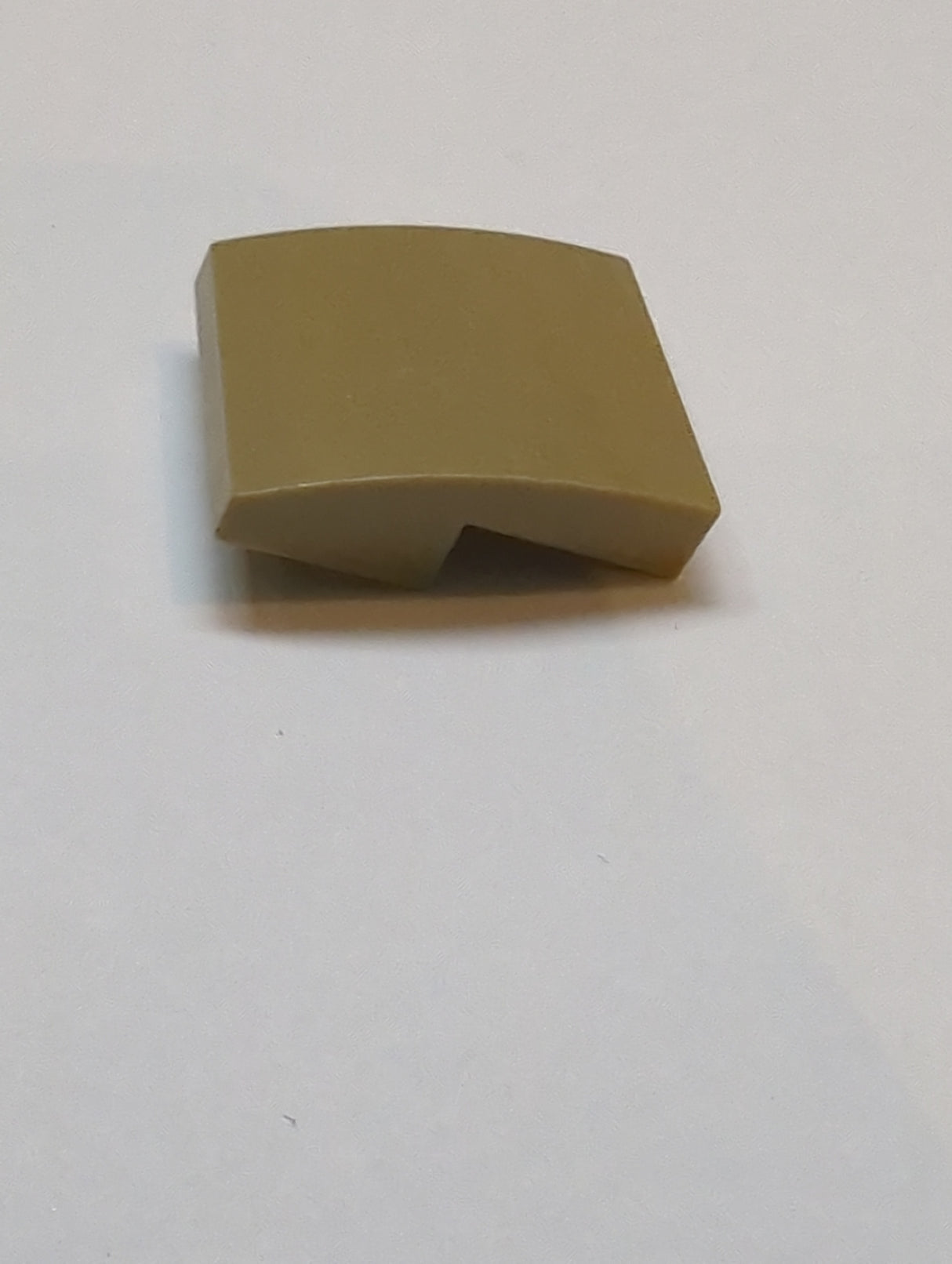 2x2 Halbbogenstein flach keine Noppen dunkelbeige dark tan
