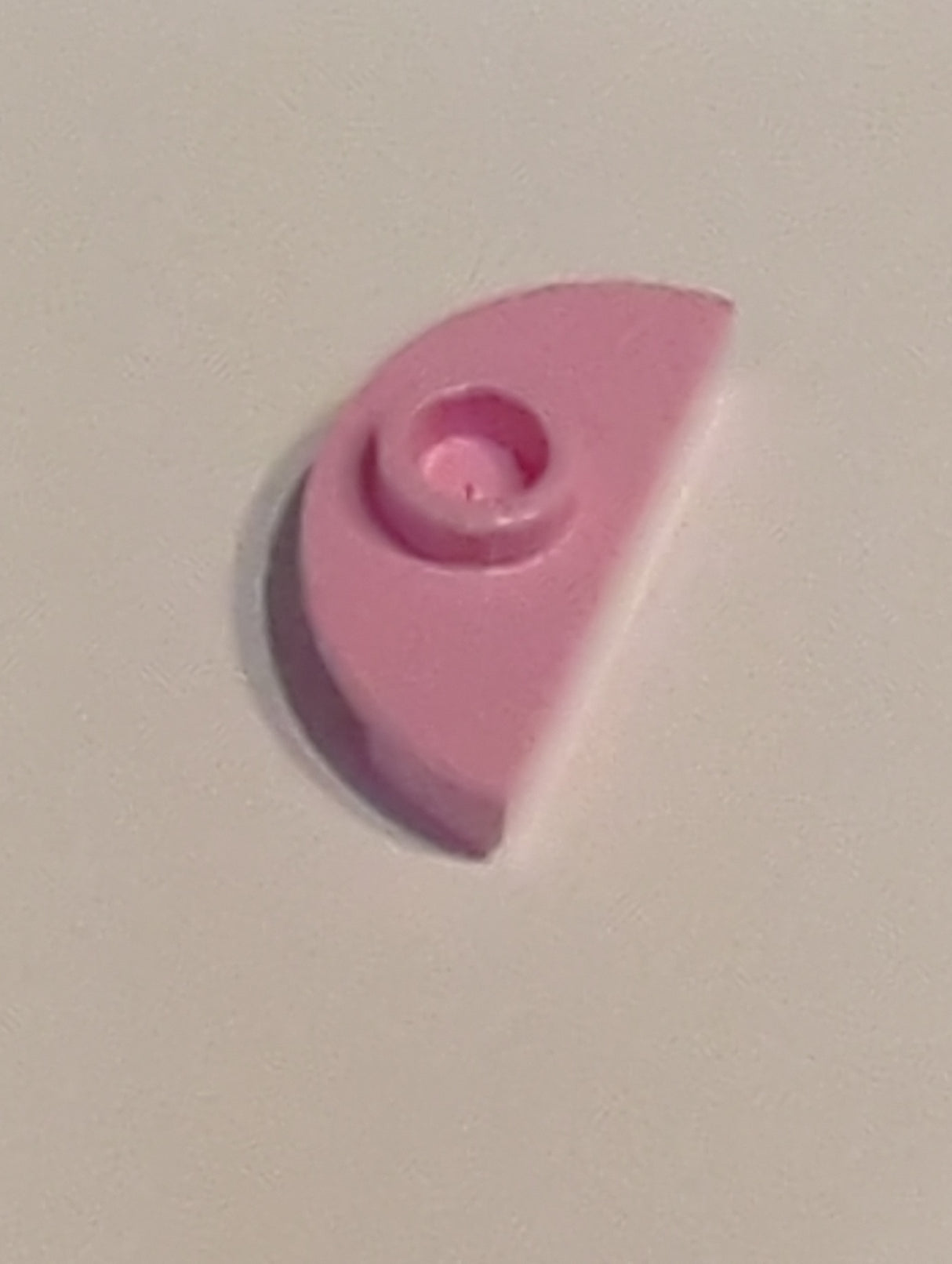 NEU Platte, rund 1 x 2 Hälfte mit 1 Noppe (Jumper) rosa