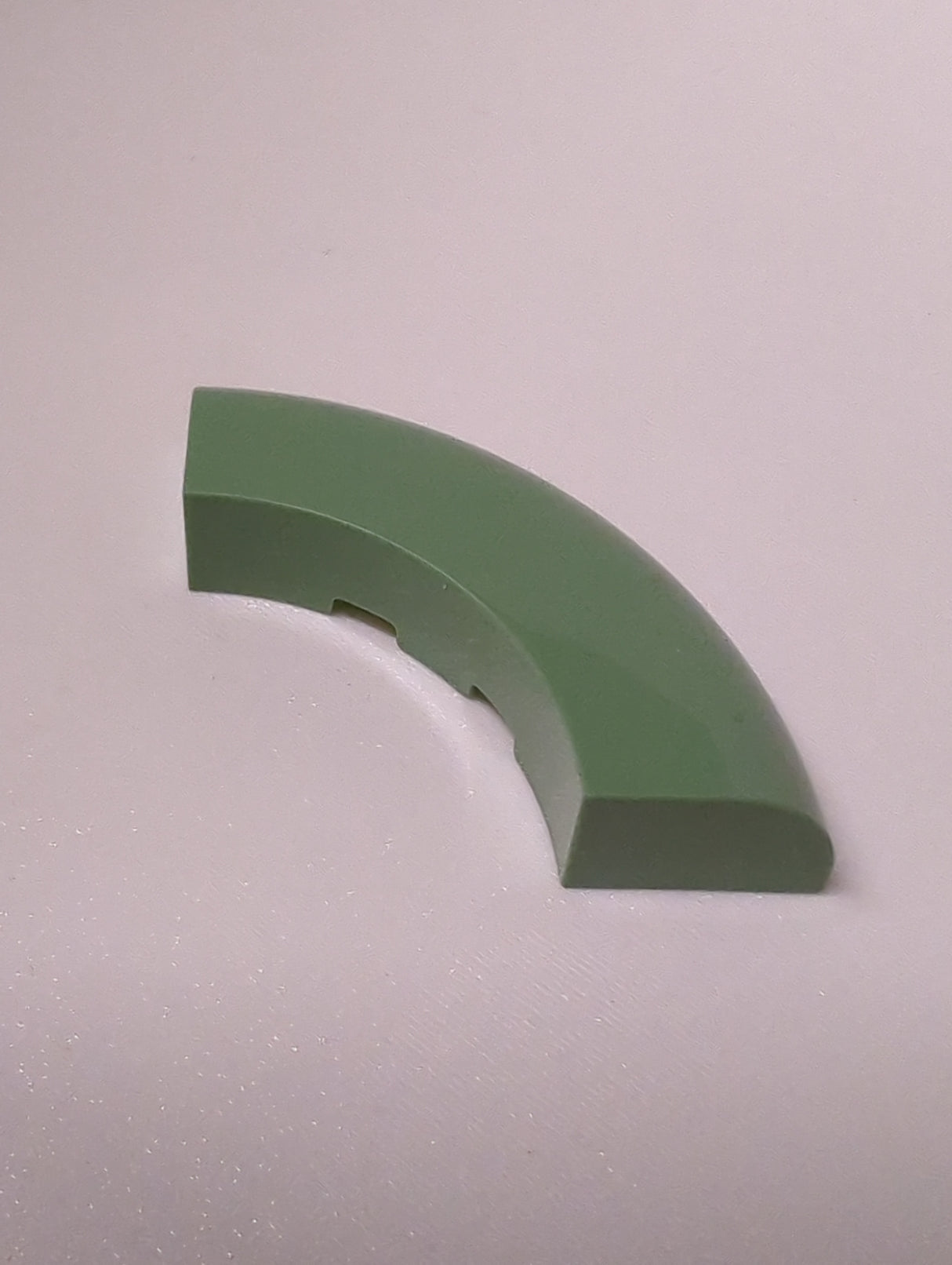 NEU Stein, Runde Ecke 5 x 5 x 1 ohne Noppen sandgrün